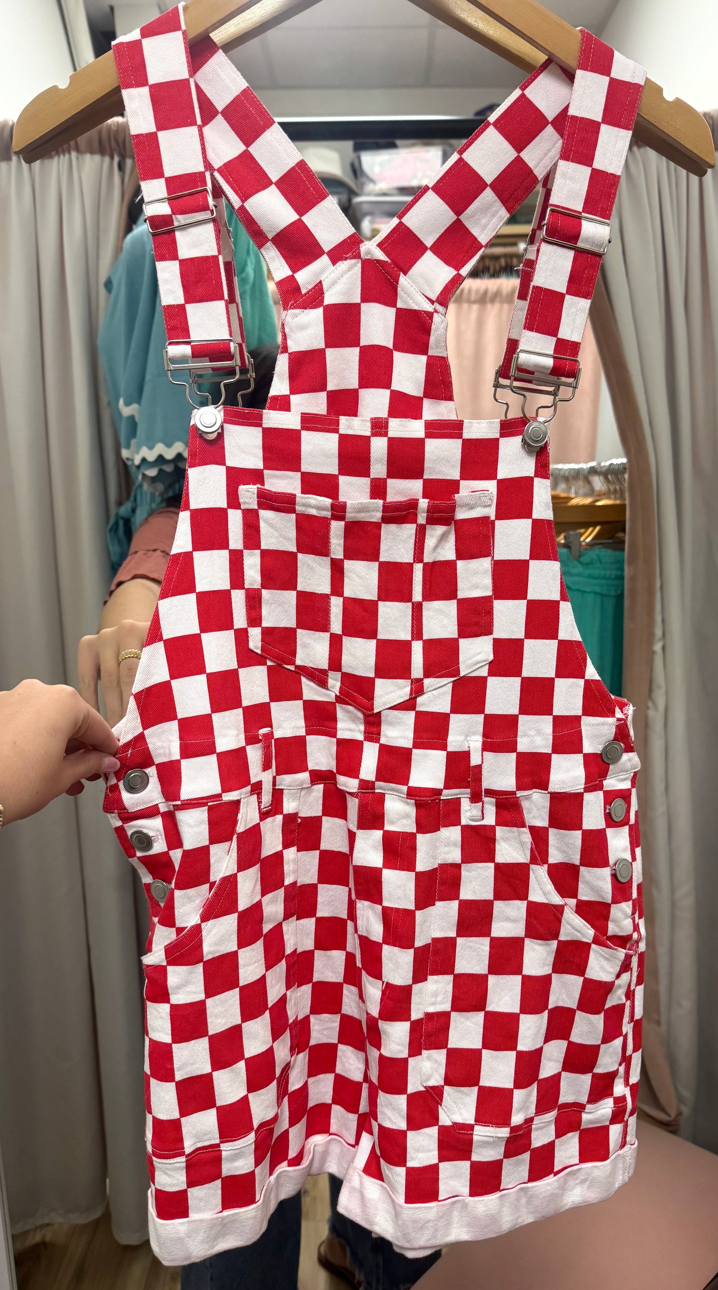 Check Me Out Overalls (RED)