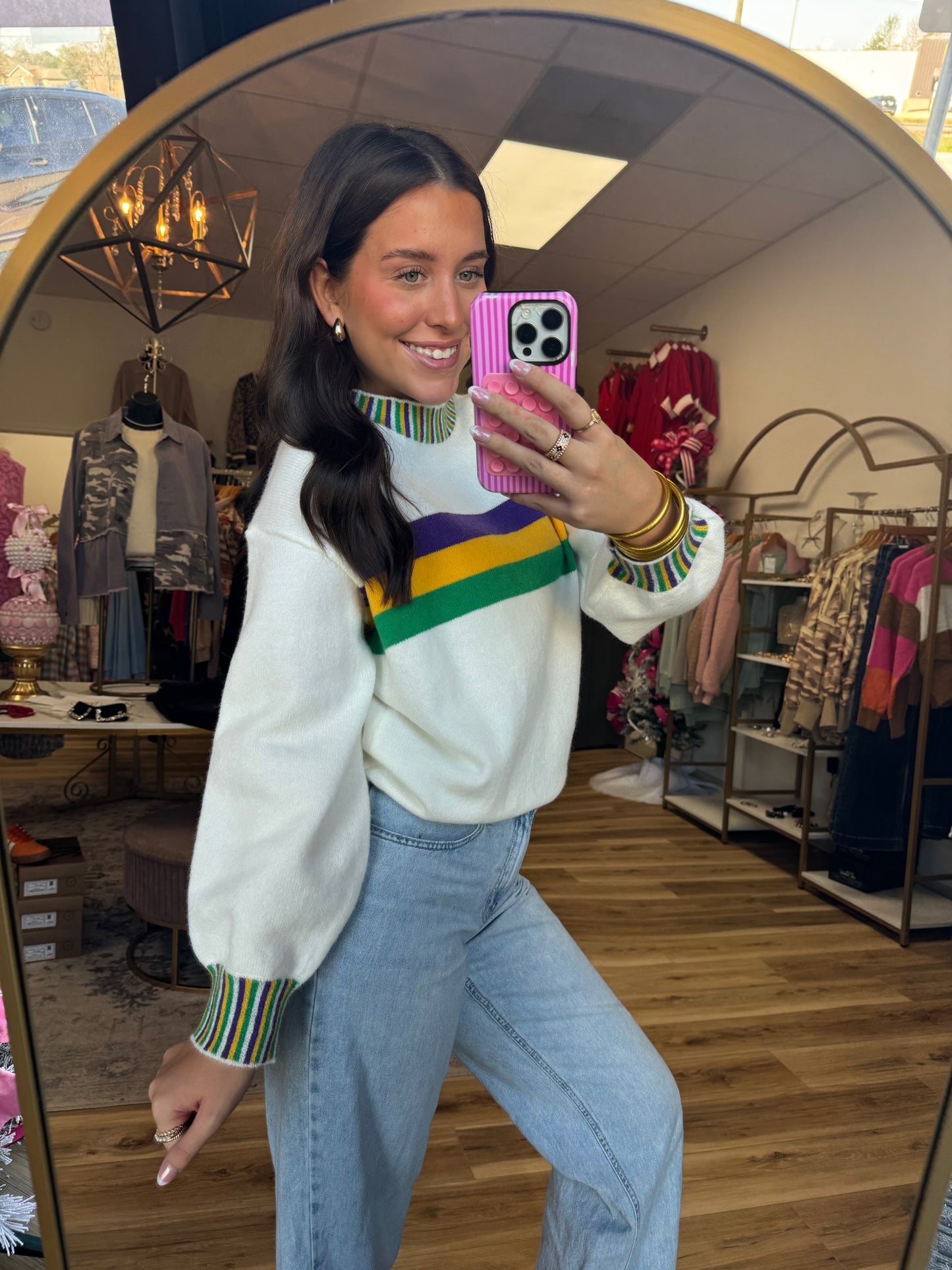 Mardi Gras Chic Pullover