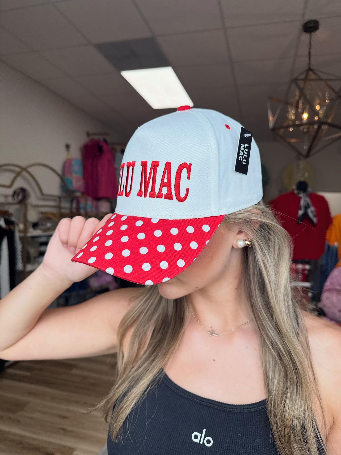 Red/White Polka Dot Hat