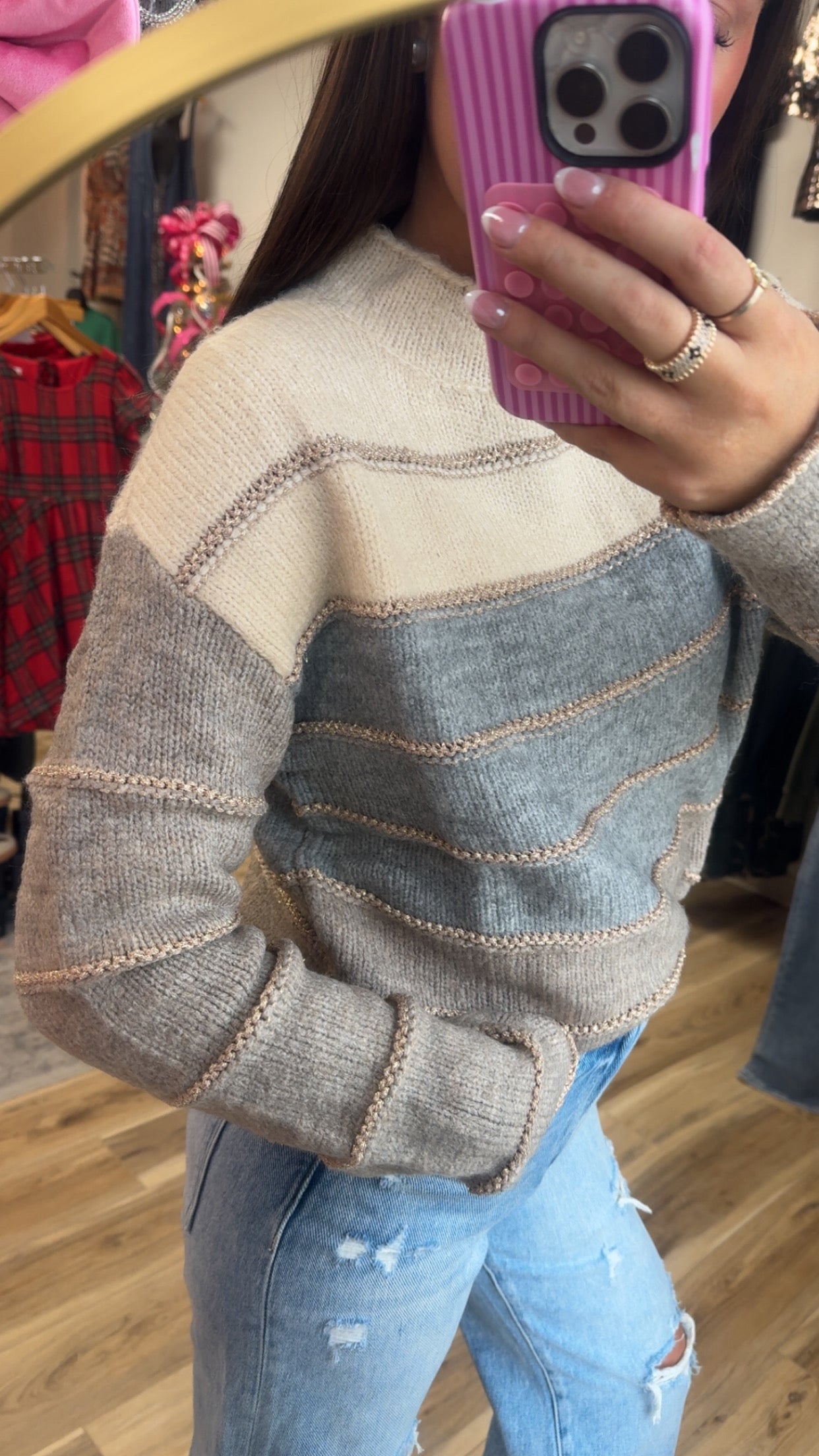 Classic Neutral Stripe Sweater