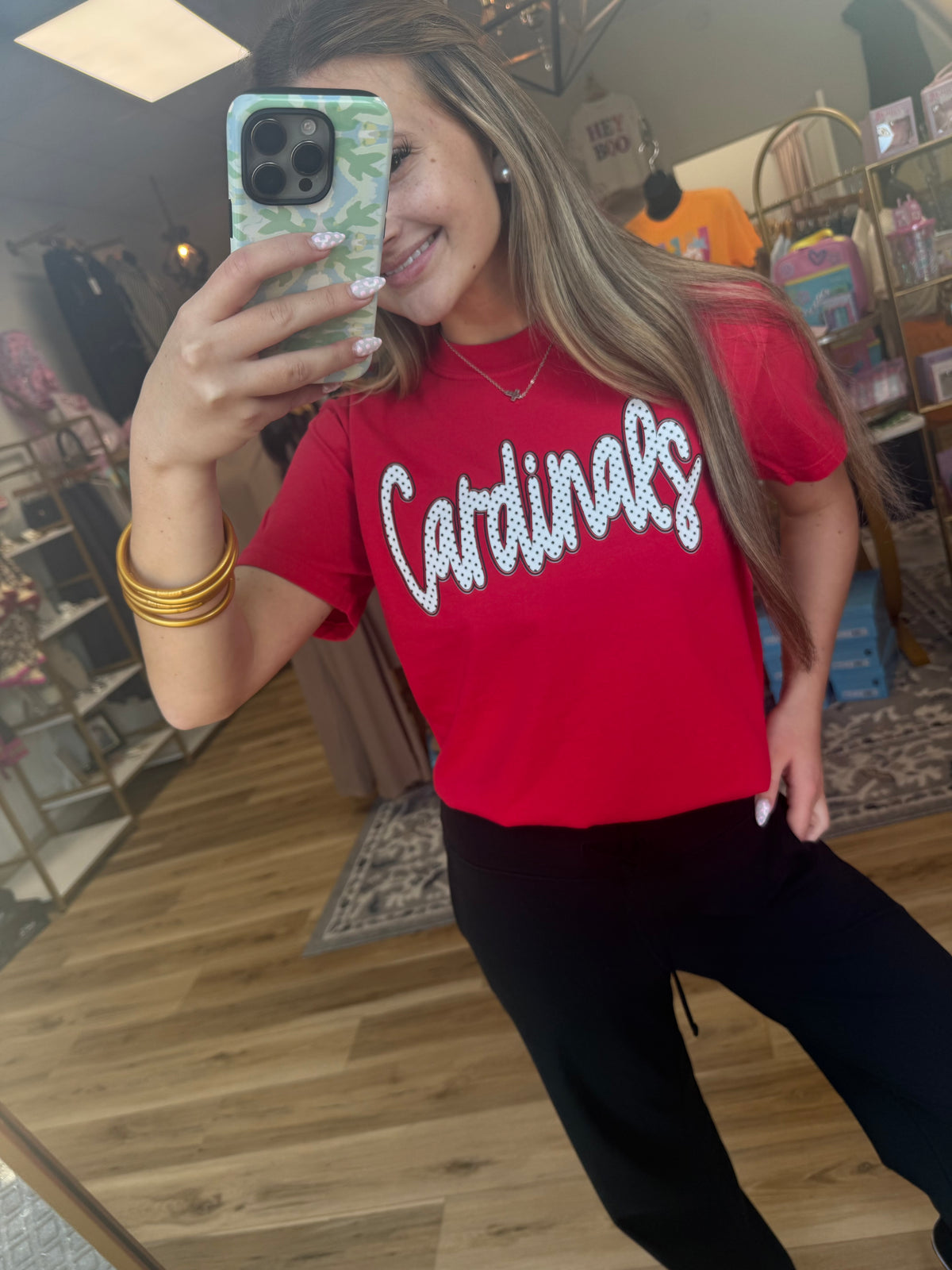 Cardinals Red/Polka Dot Game Day Tee