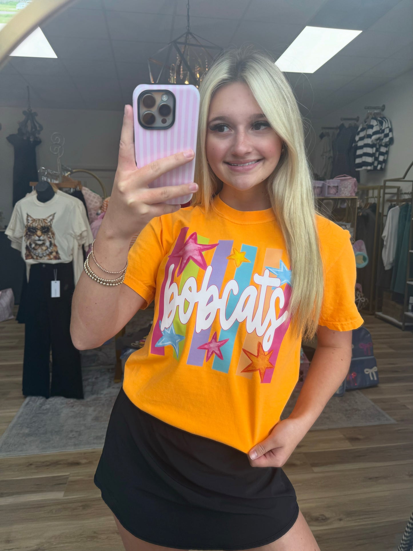 Stripes n Stars Bobcats Tee