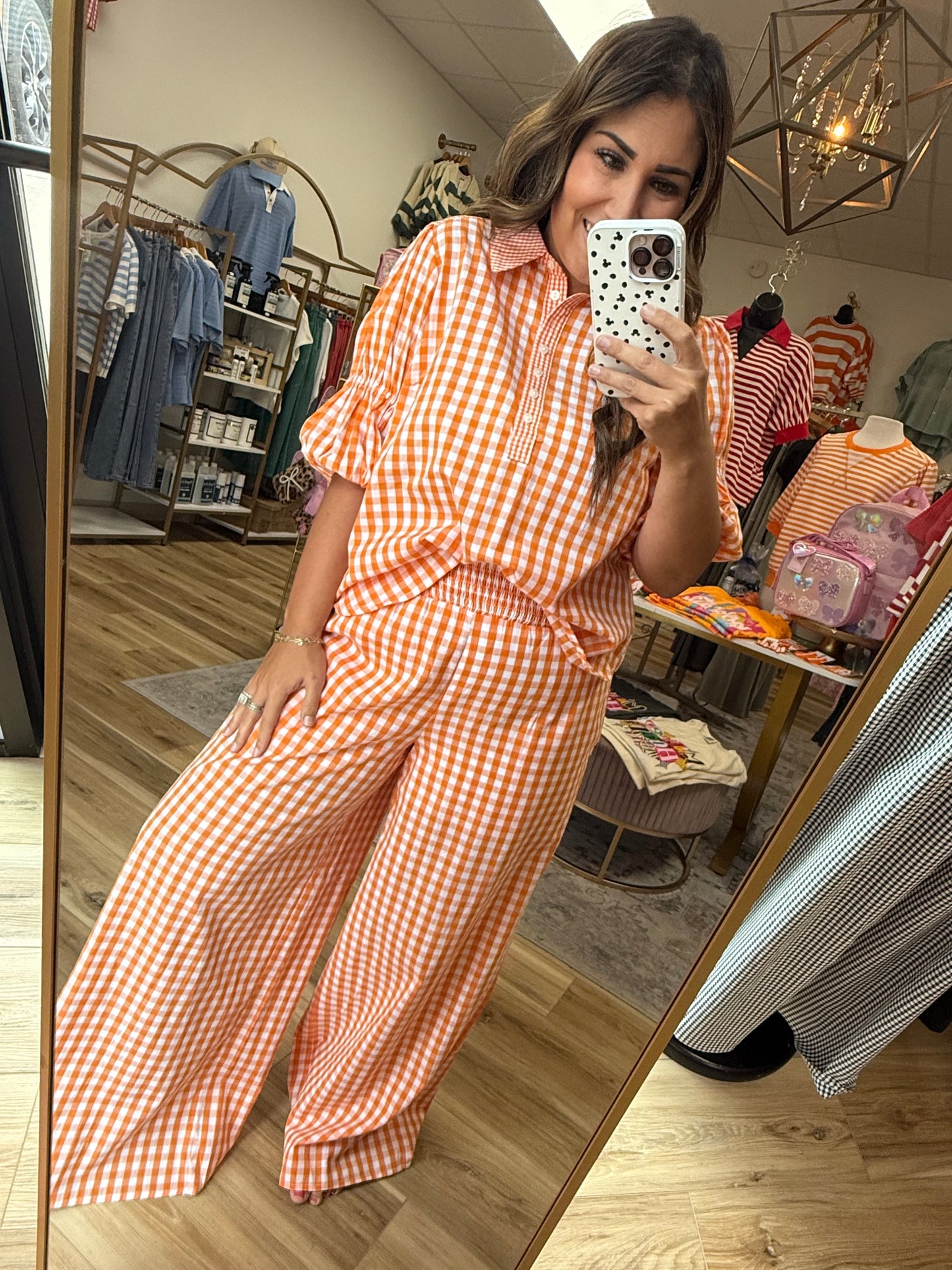 Orange Plaid Pants