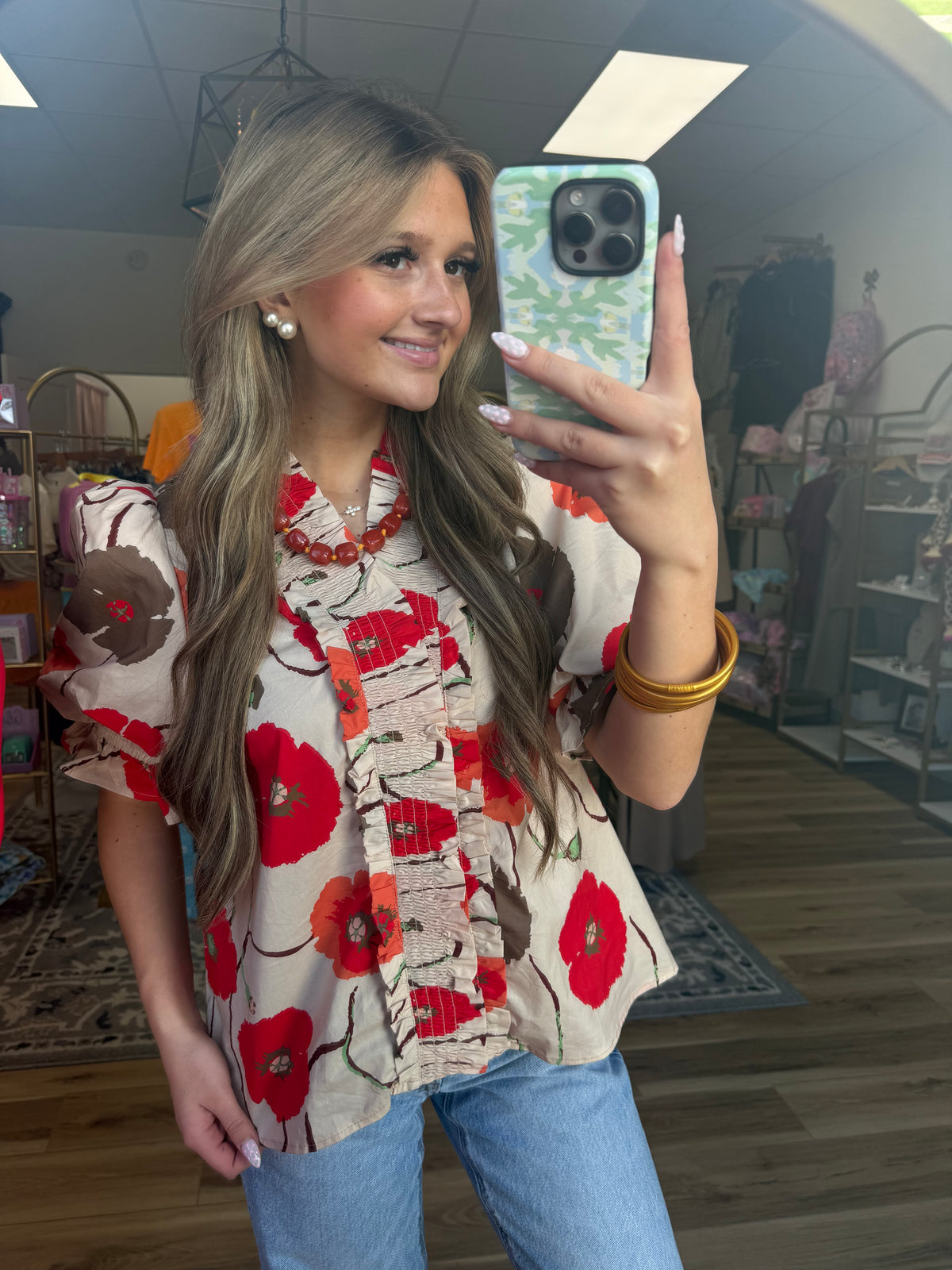 Ruby Fall Floral Top