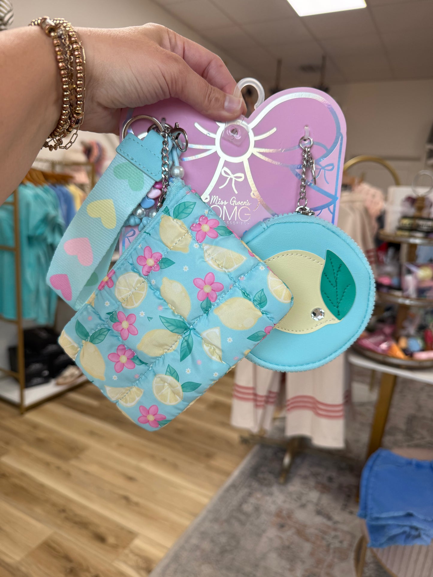 Lemon Wristlet/Keychain Set