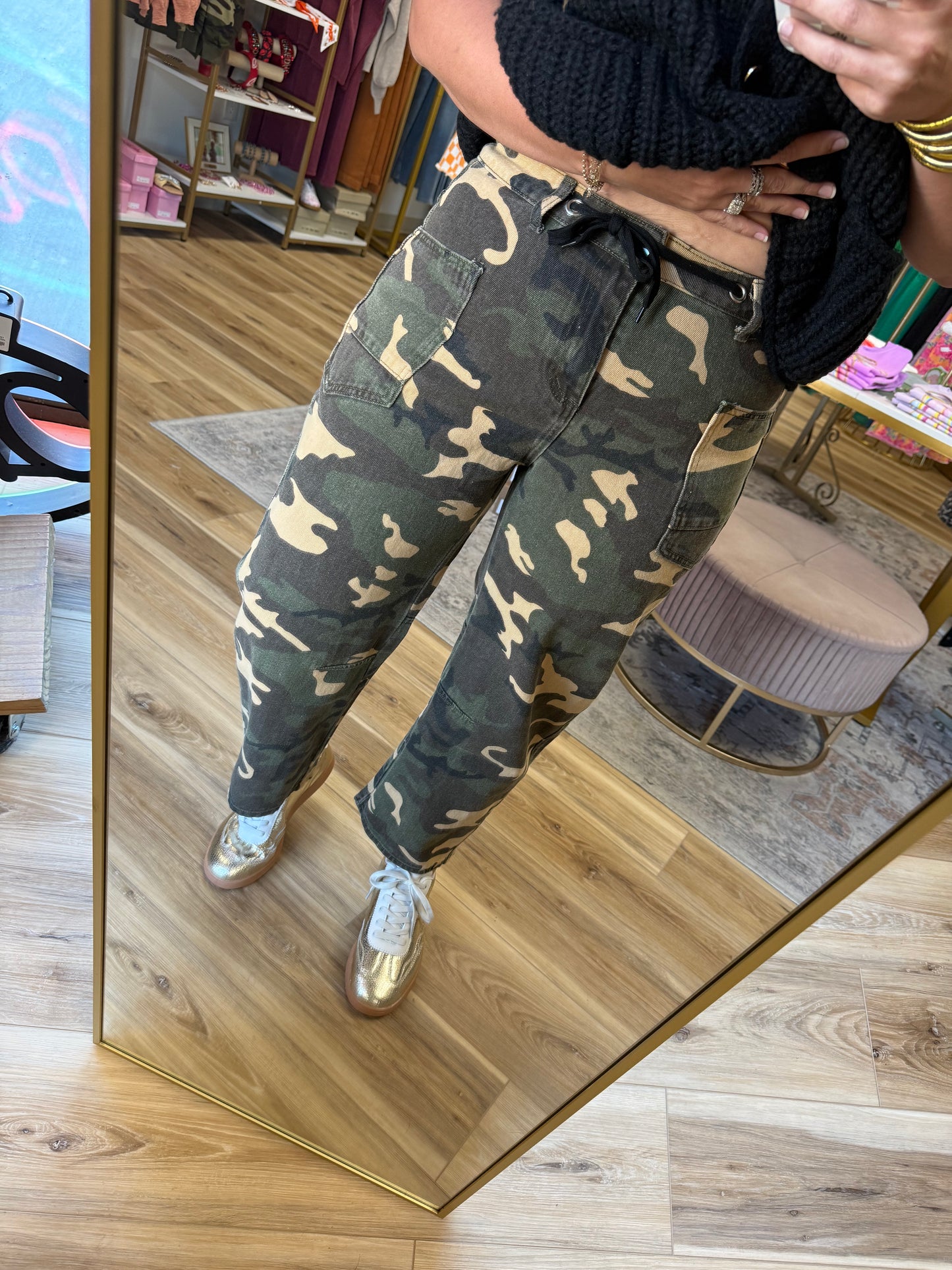 Camo Barrel Jean