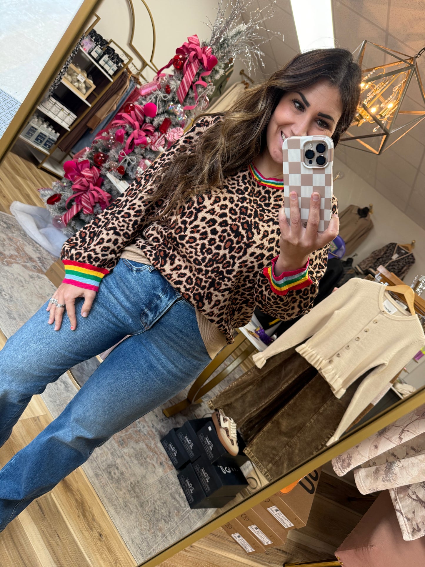 Bright Your Day Leopard Sweater