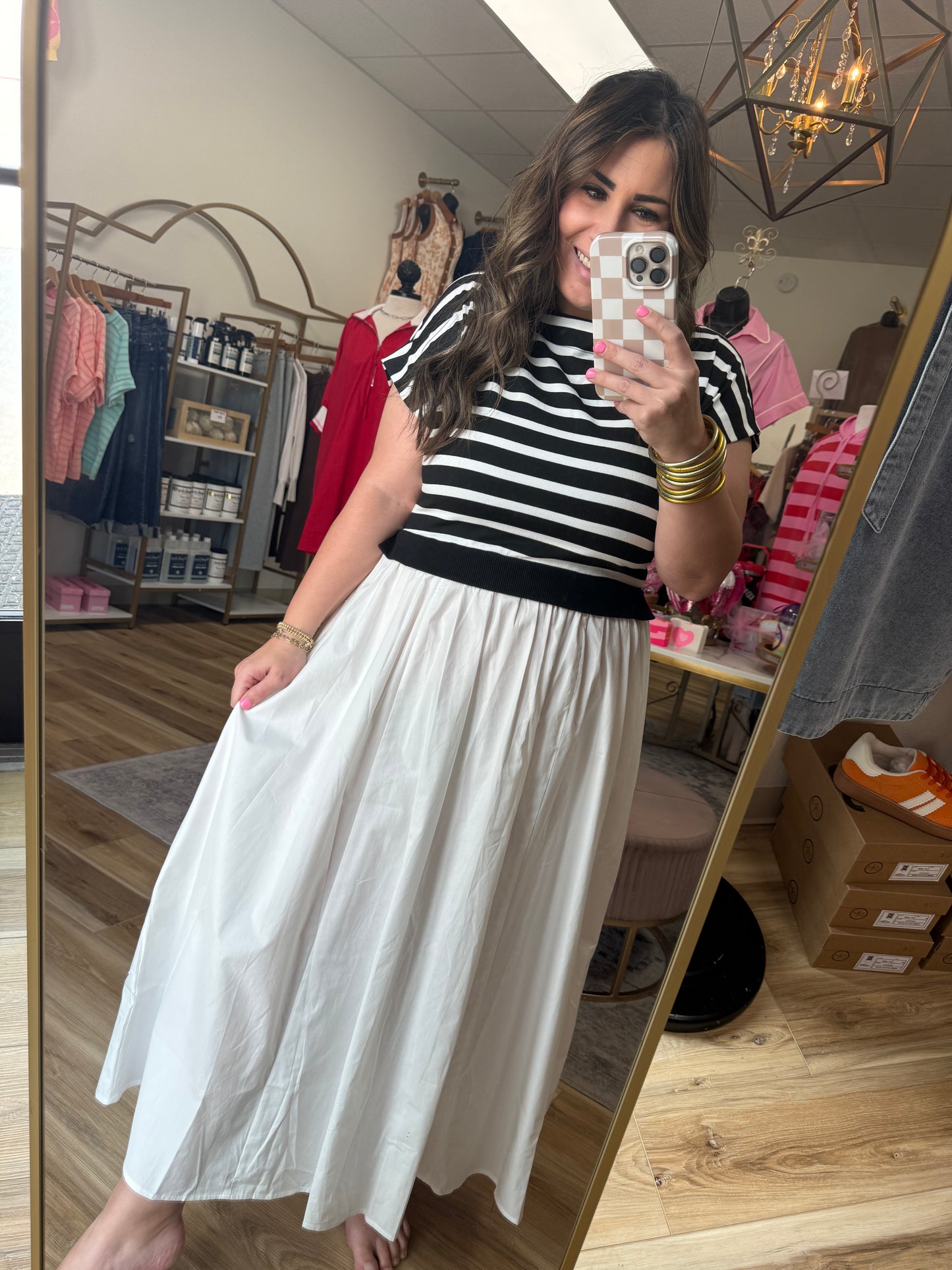 Black/White Stripe Maxi