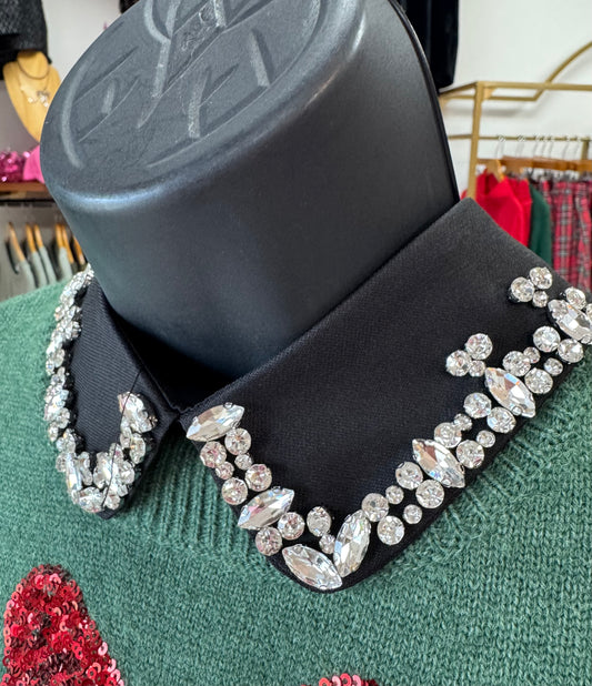 The Signature Crystal Collar | black