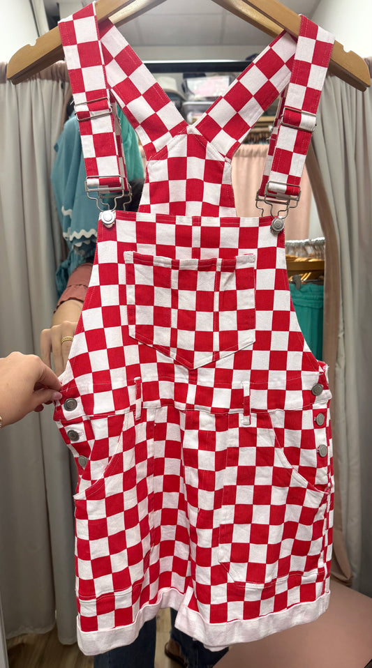 Check Me Out Overalls (RED)