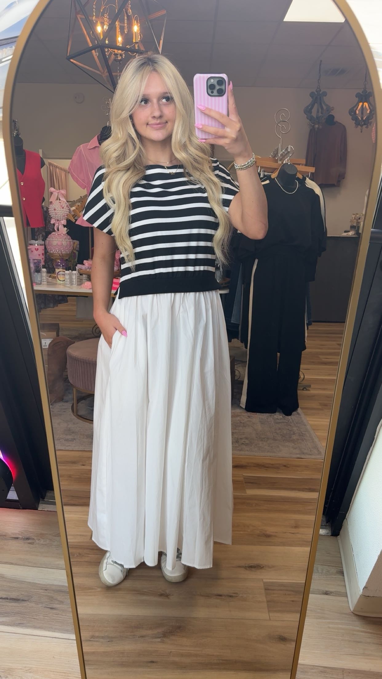 Black/White Stripe Maxi
