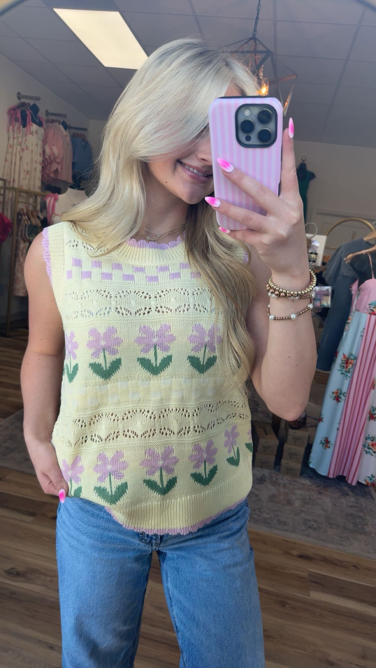 Yellow Spring Crochet Top