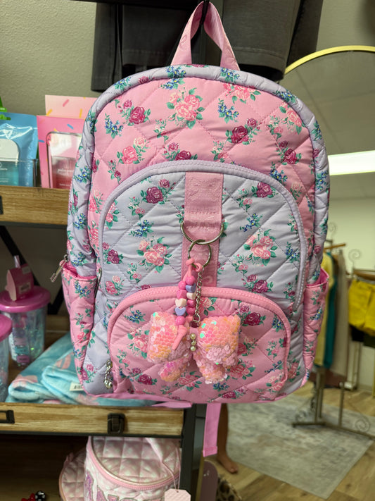 Floral Quilted Backpack
