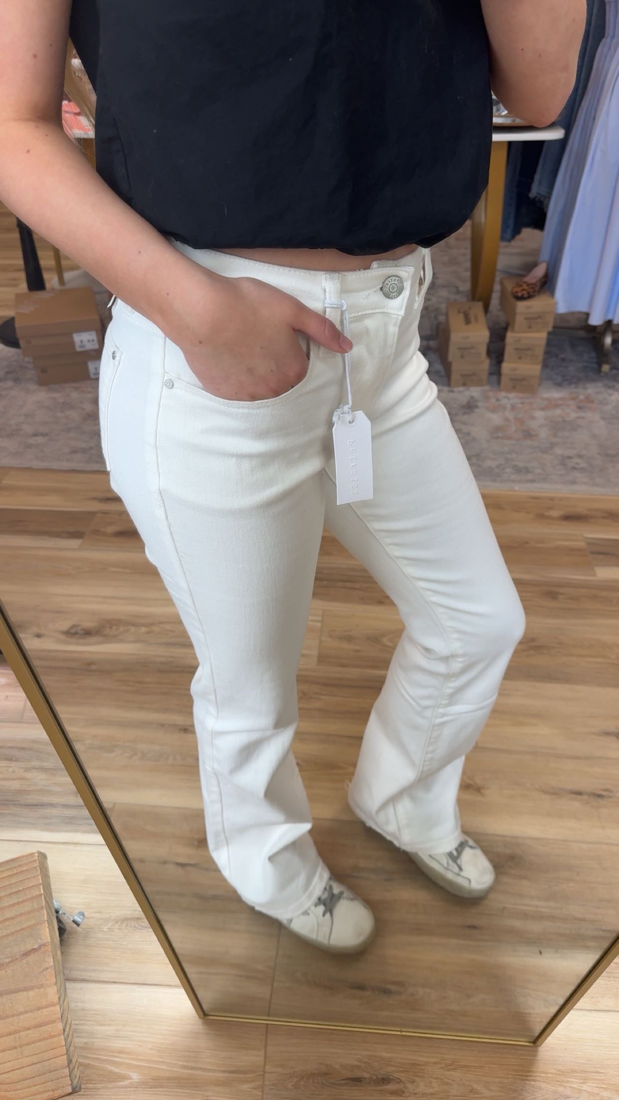White Flare Jeans