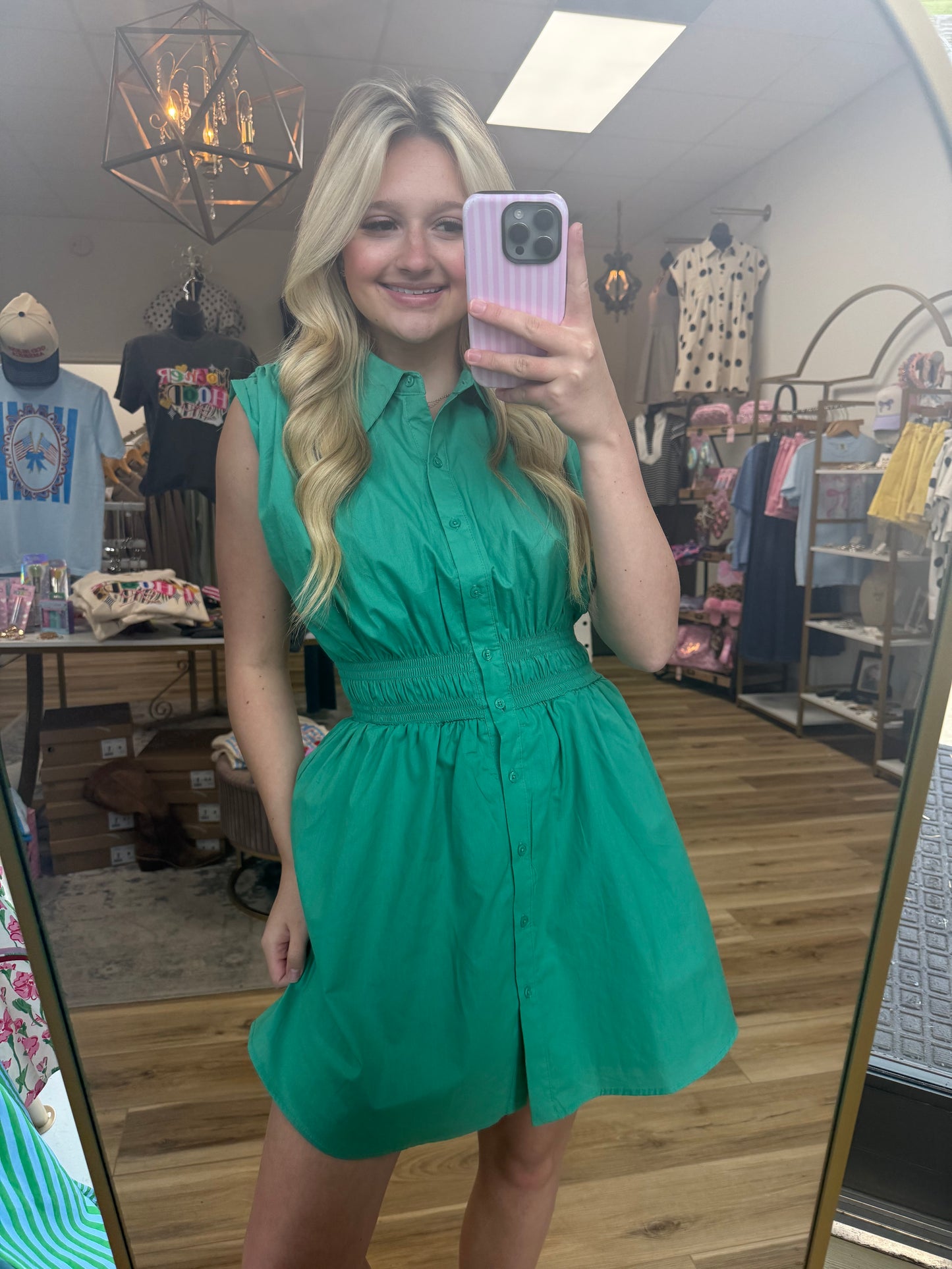 The Classic Green midi dress