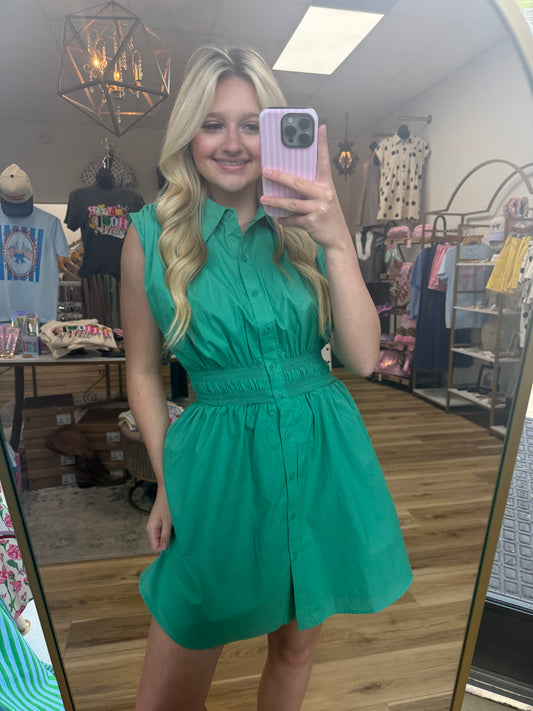 The Classic Green midi dress