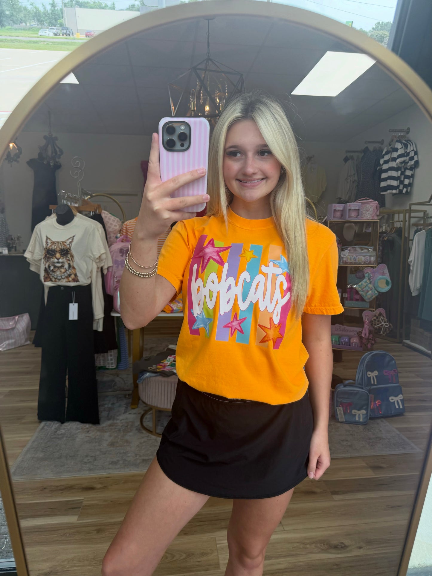Stripes n Stars Bobcats Tee