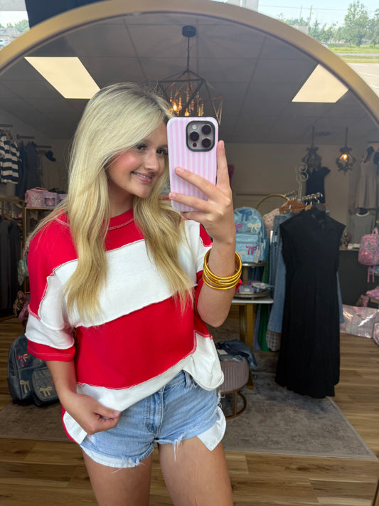 Red/White Game-day Shirt