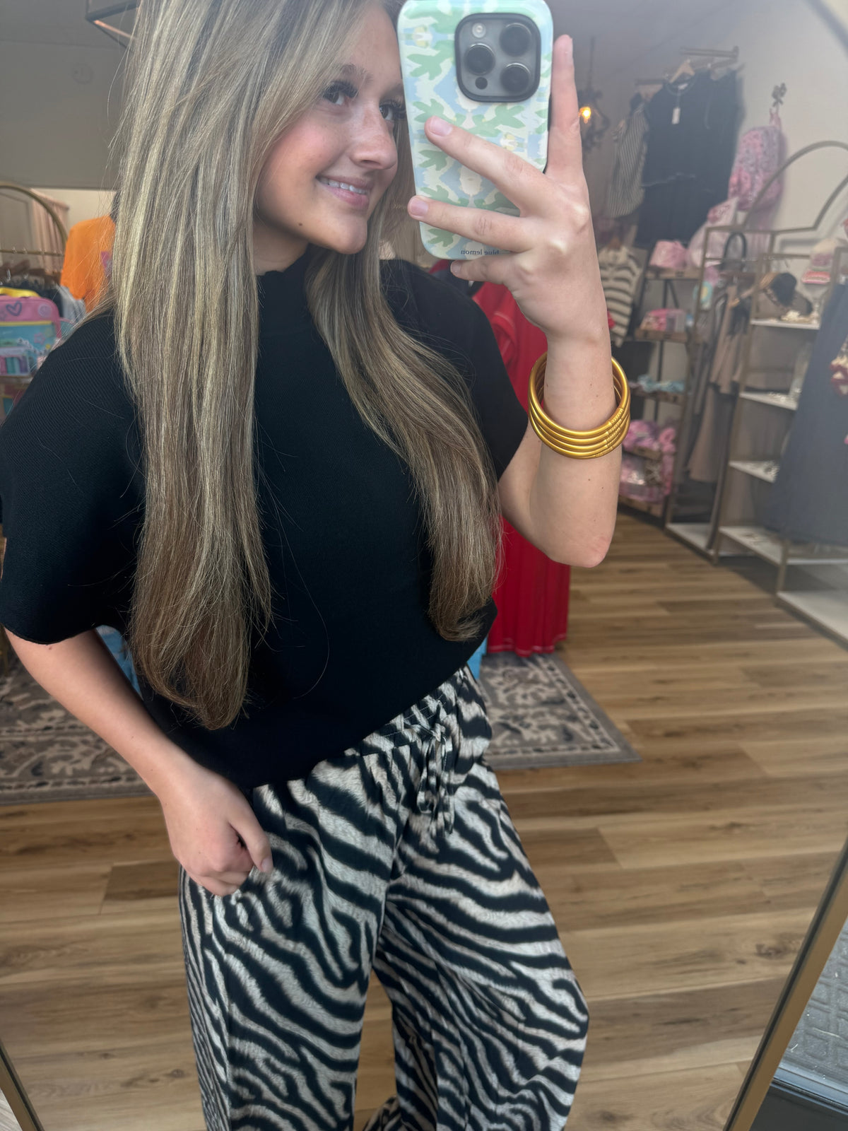 Zebra Drawstring Pant