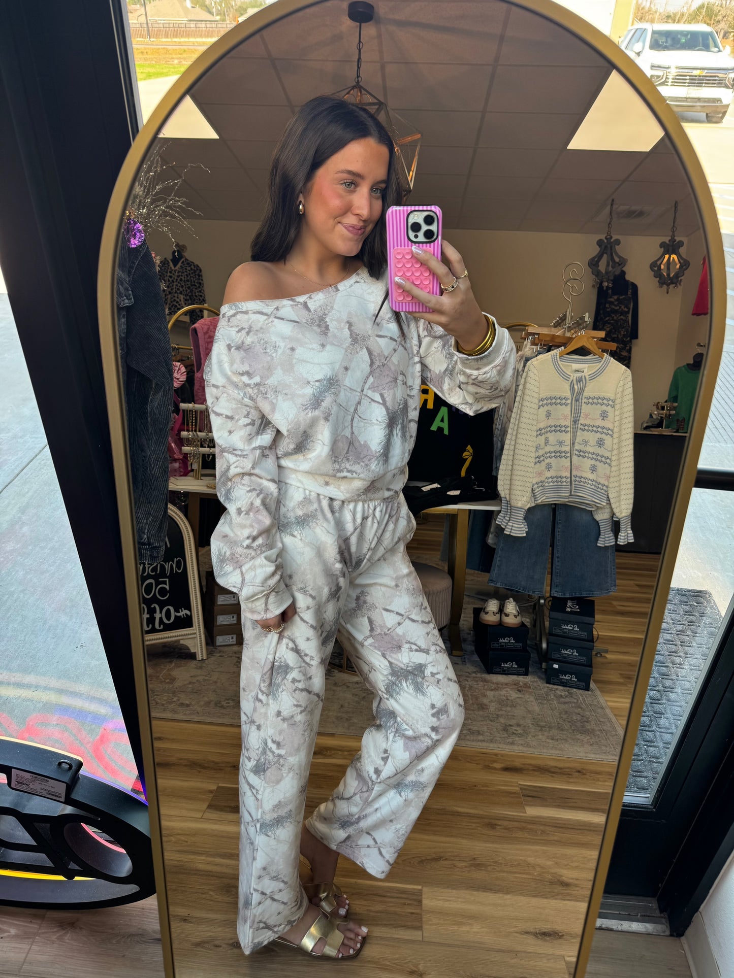 Camo Off The Shoulder Set