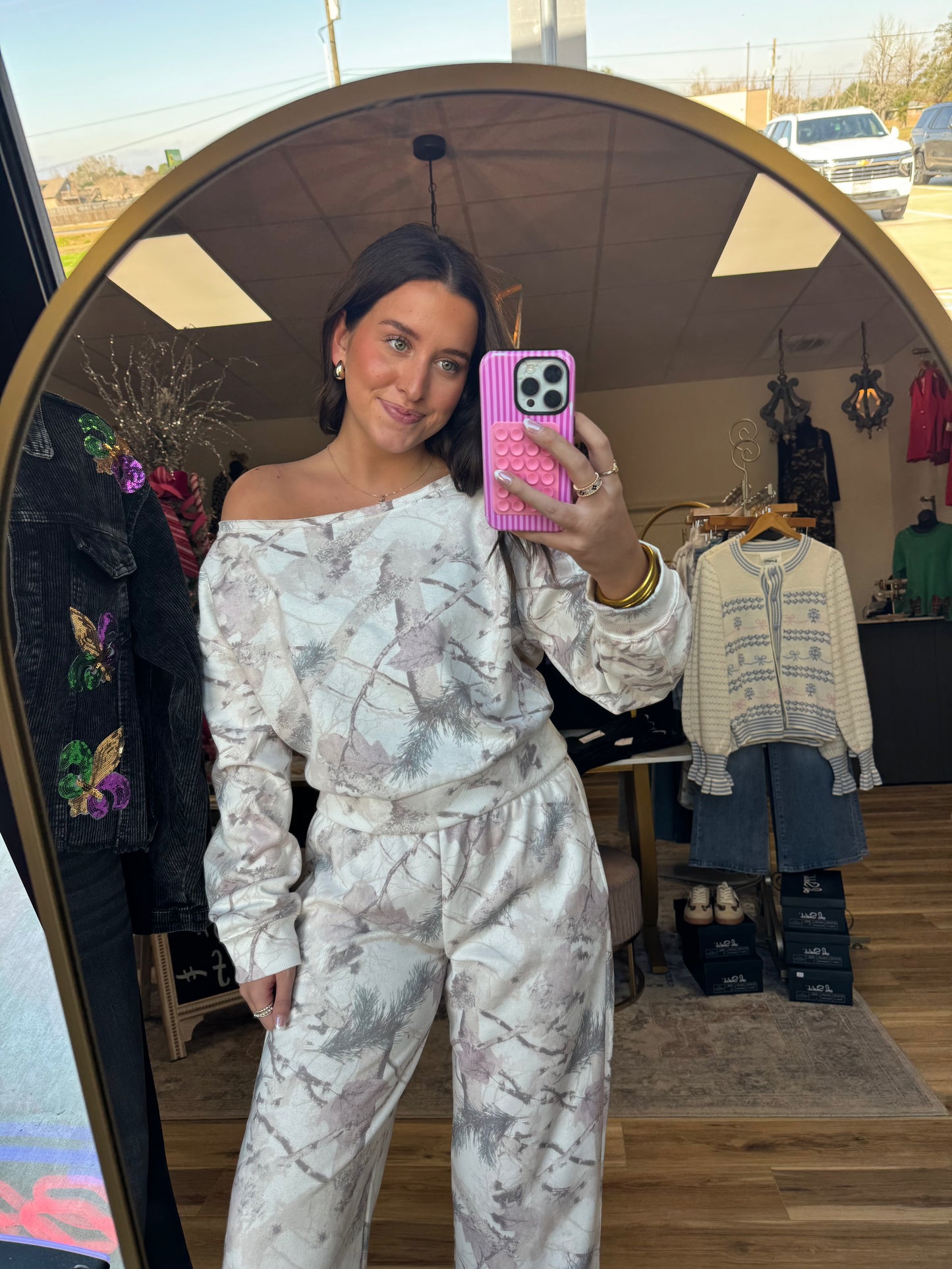 Camo Off The Shoulder Set