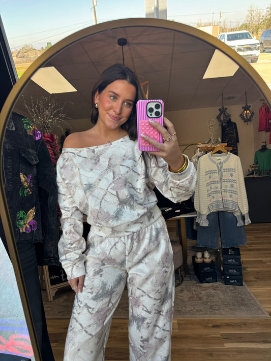 Camo Off The Shoulder Set