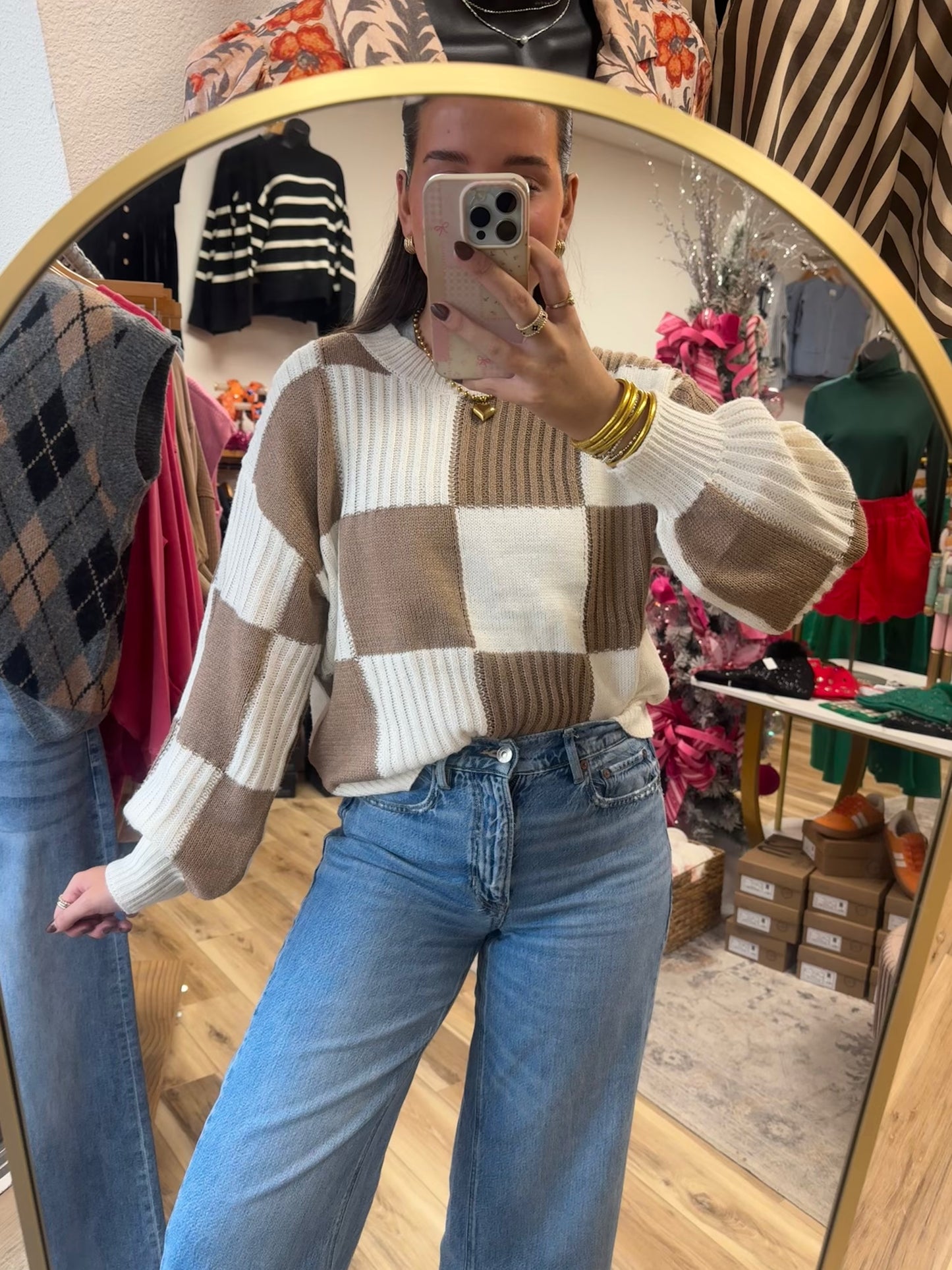 The Checkered Cozy Sweater