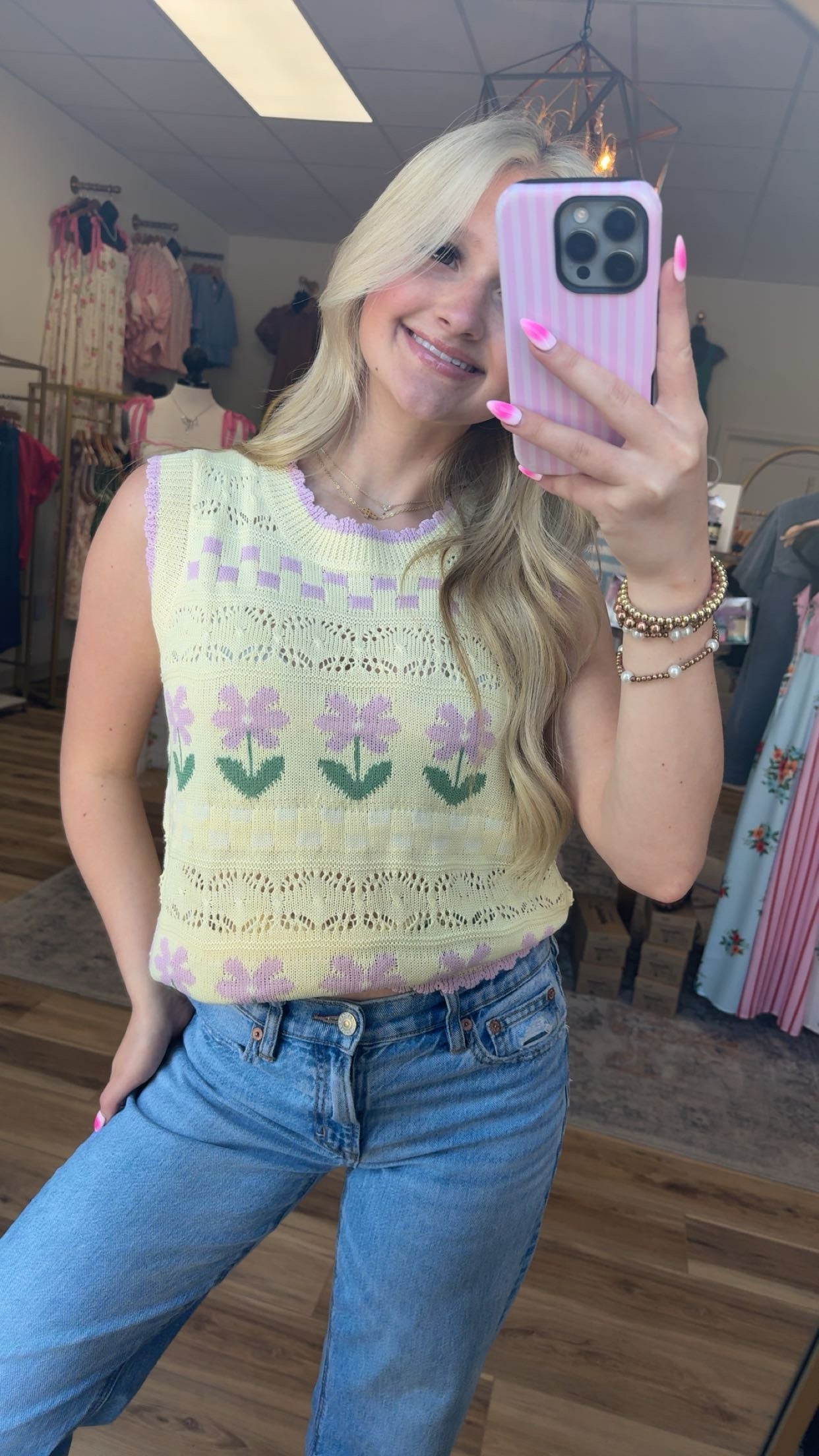 Yellow Spring Crochet Top