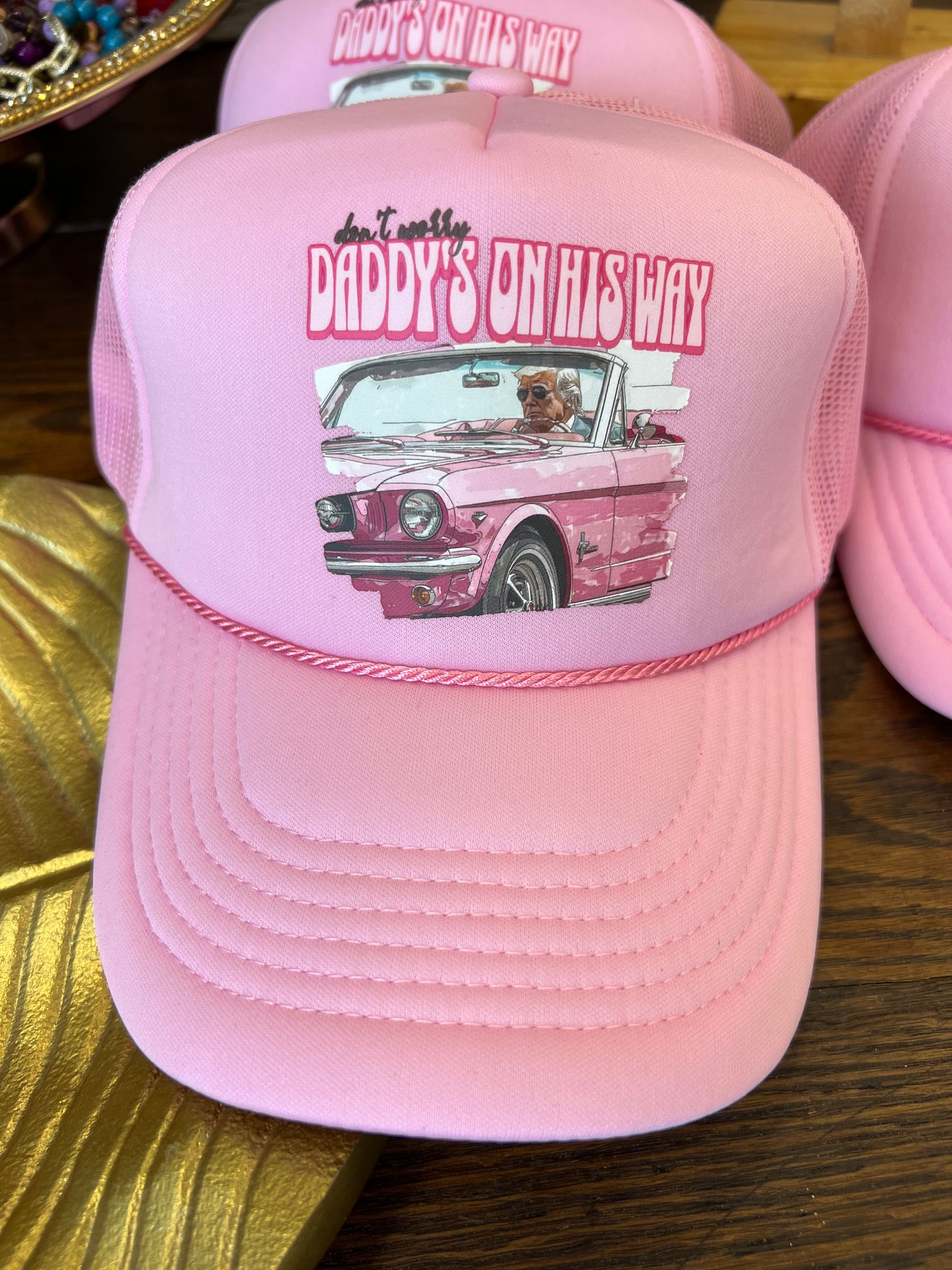 Daddy’s on his way Trucker Hat