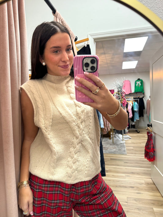 Cream Knit Vest