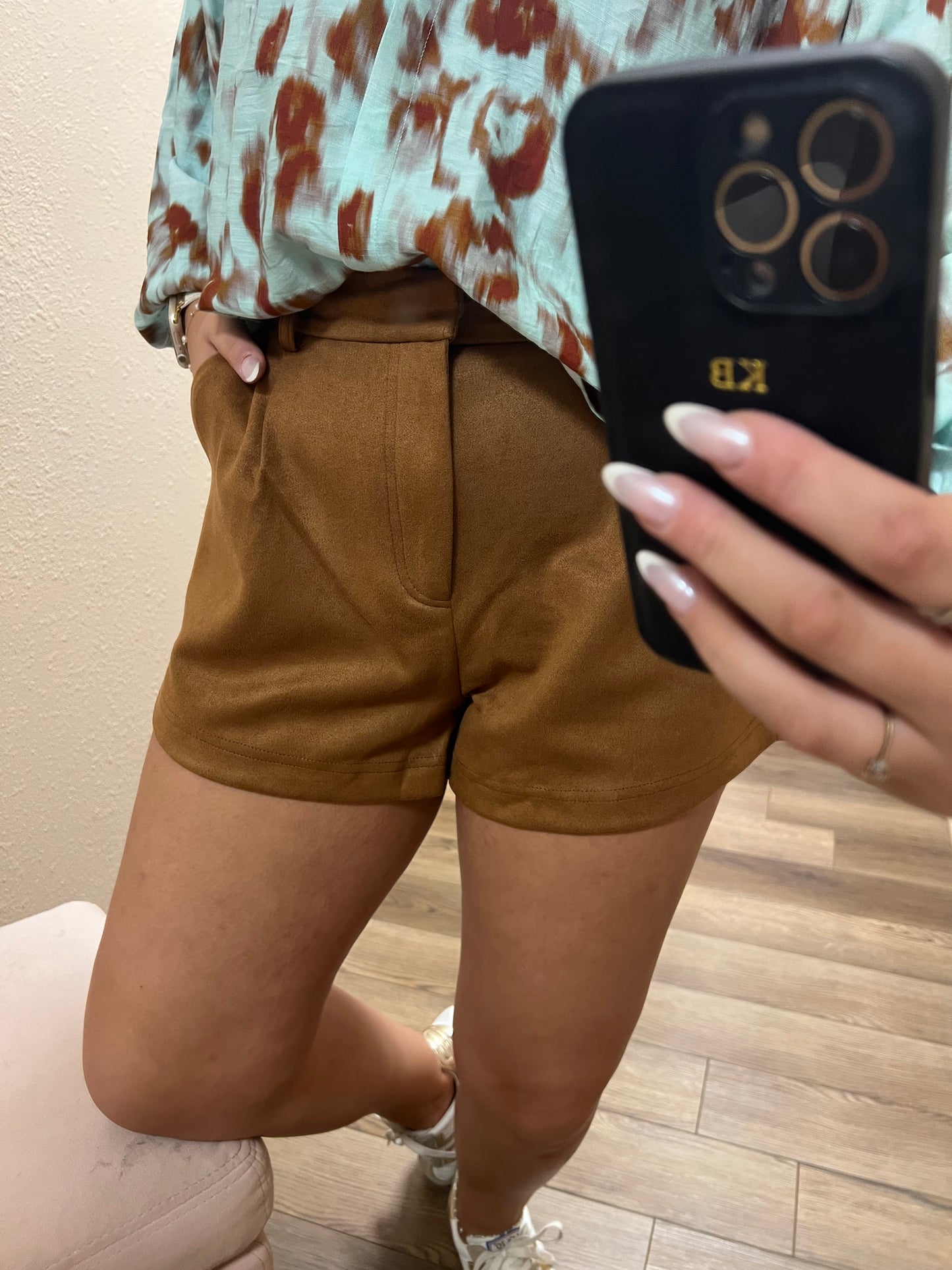 Suede Brown Shorts