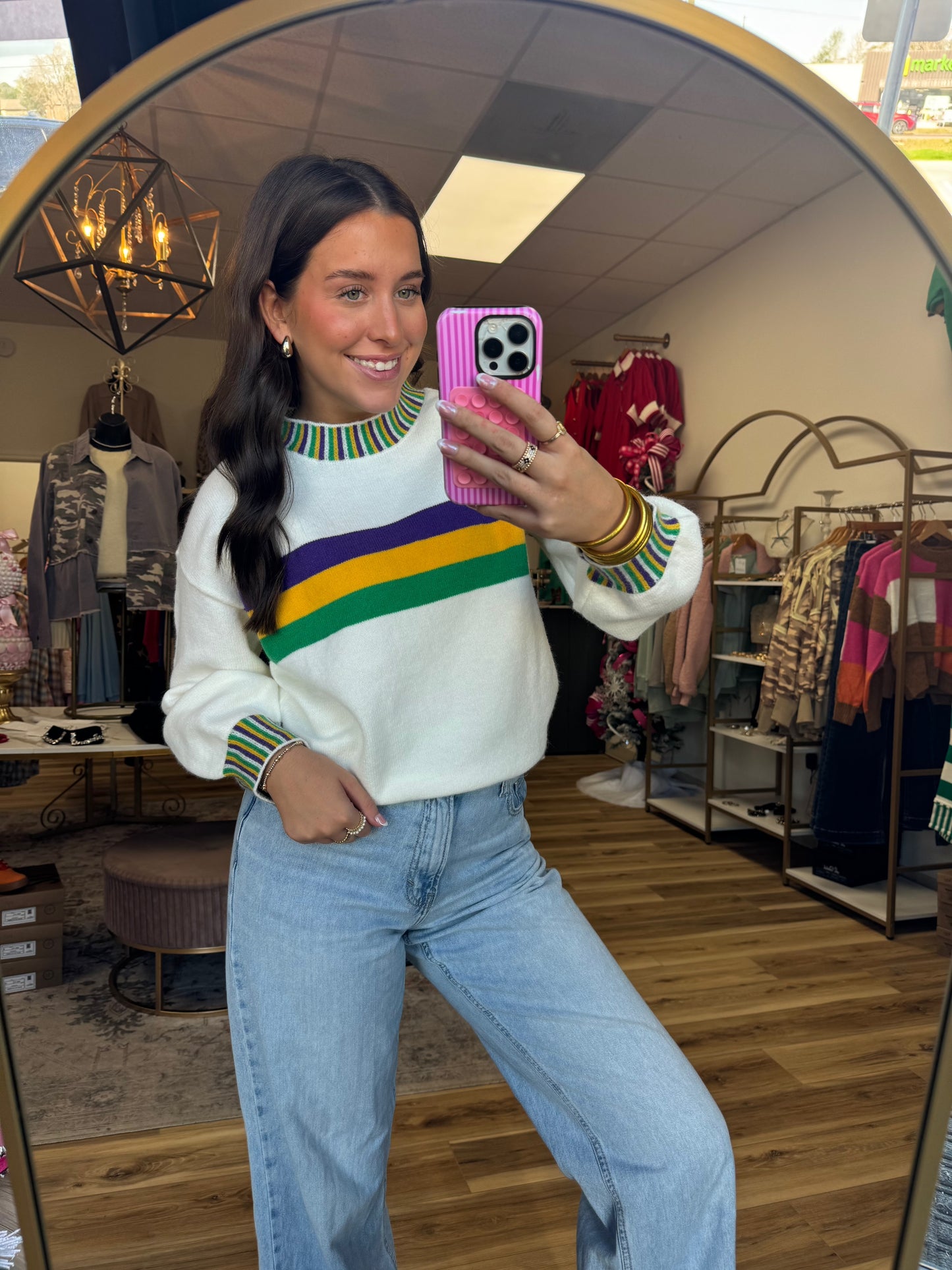 Mardi Gras Chic Pullover