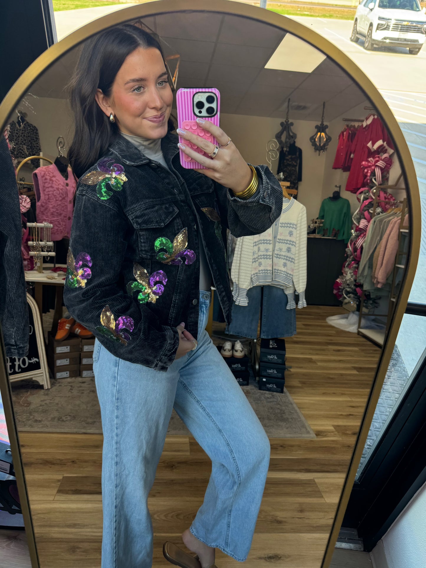 Black Mardi Gras Jacket