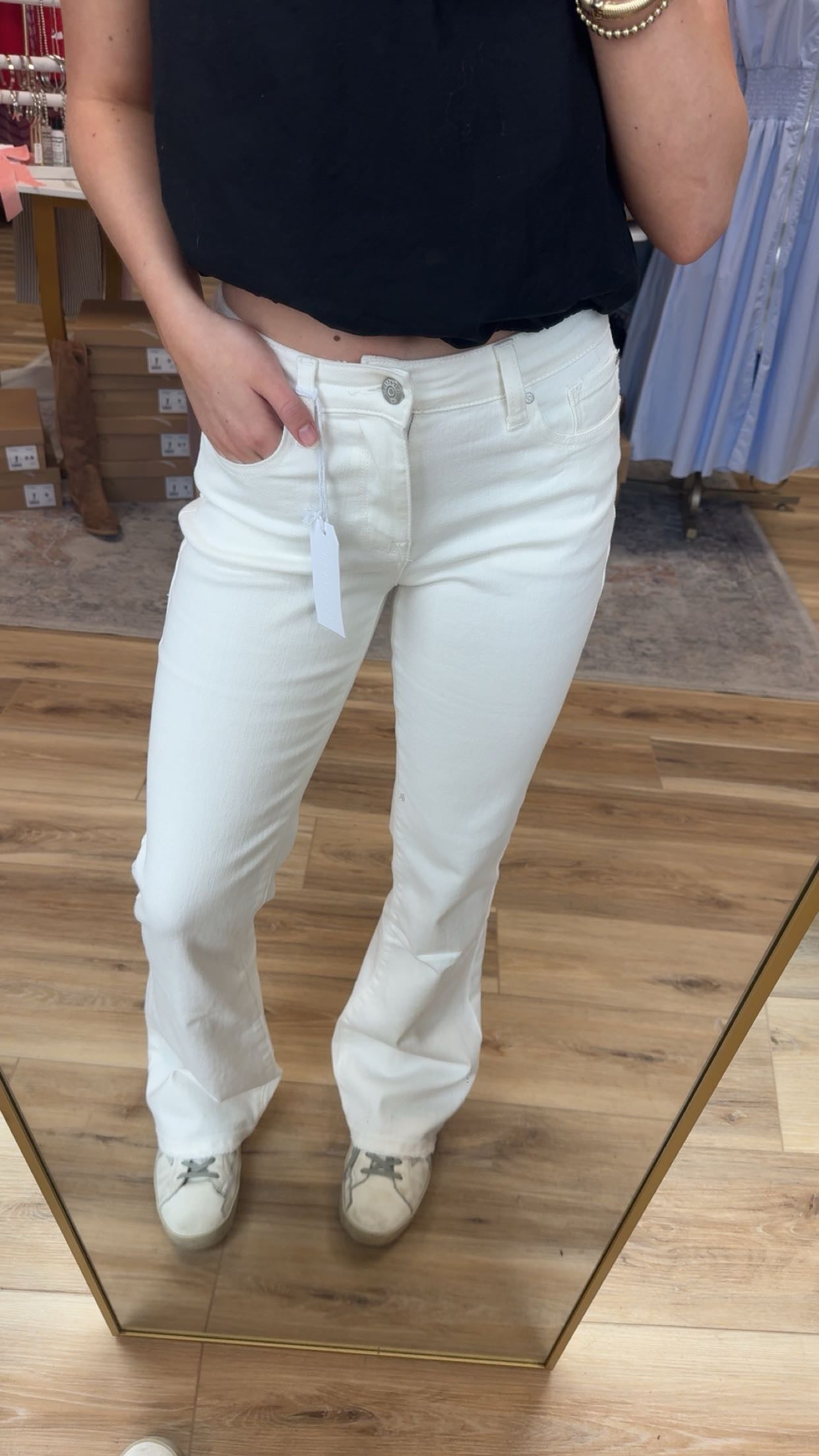 White Flare Jeans