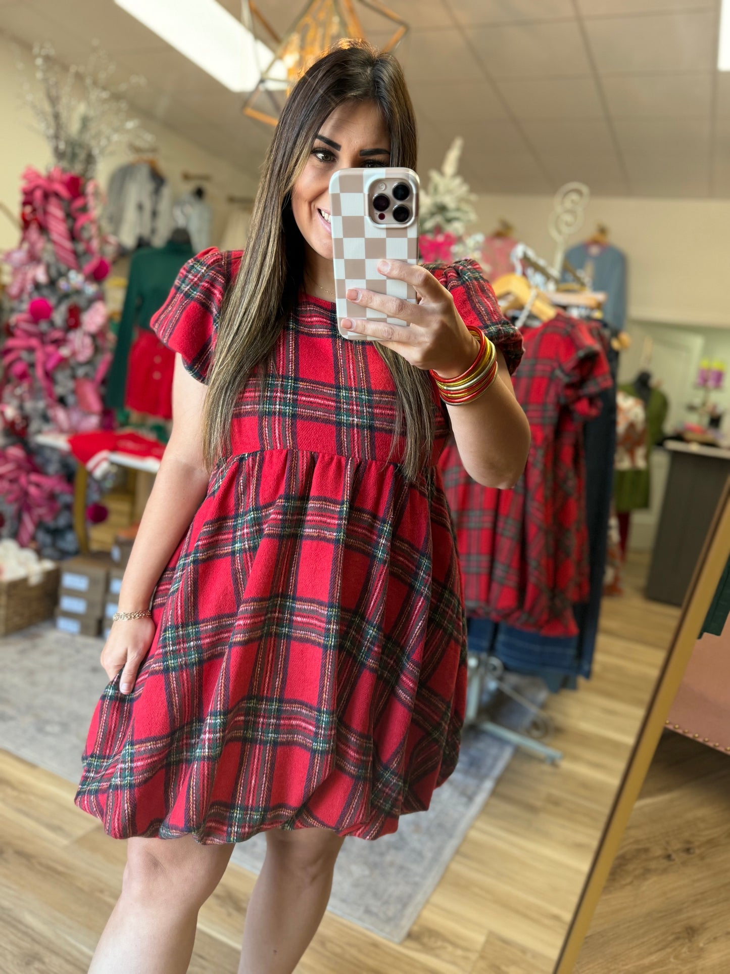 Mad About Plaid Bubble Dress