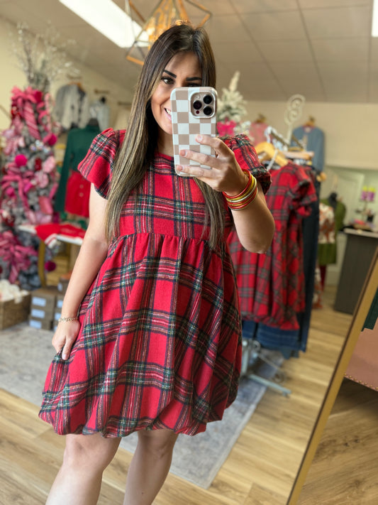 Mad About Plaid Bubble Dress