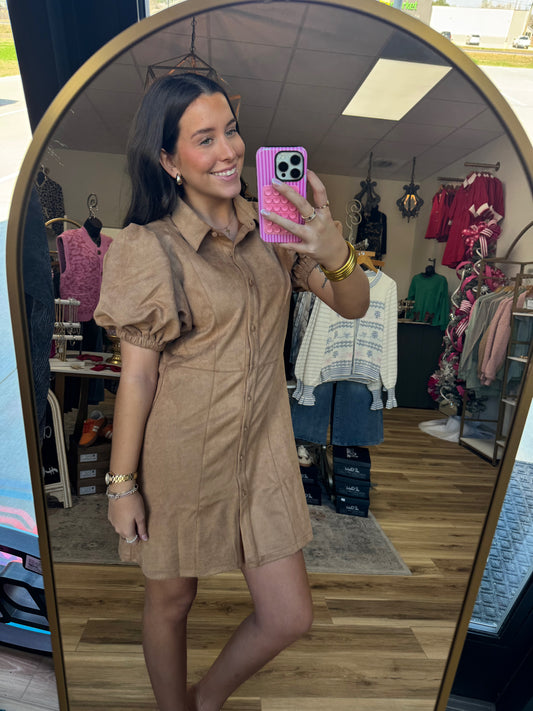 Let’s Go Rodeo Faux Suede Dress