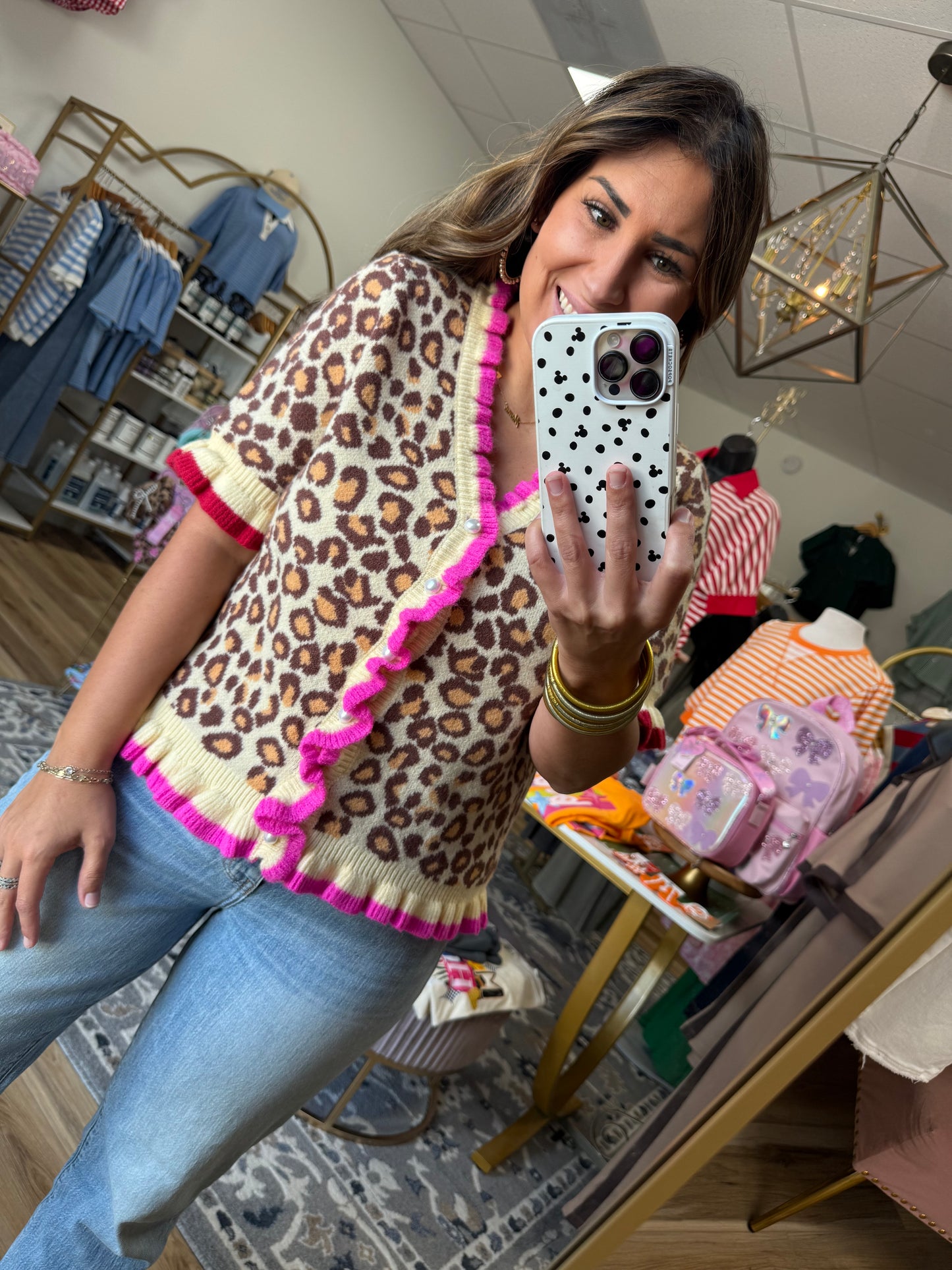 Leopard Ruffled Pearl Swear