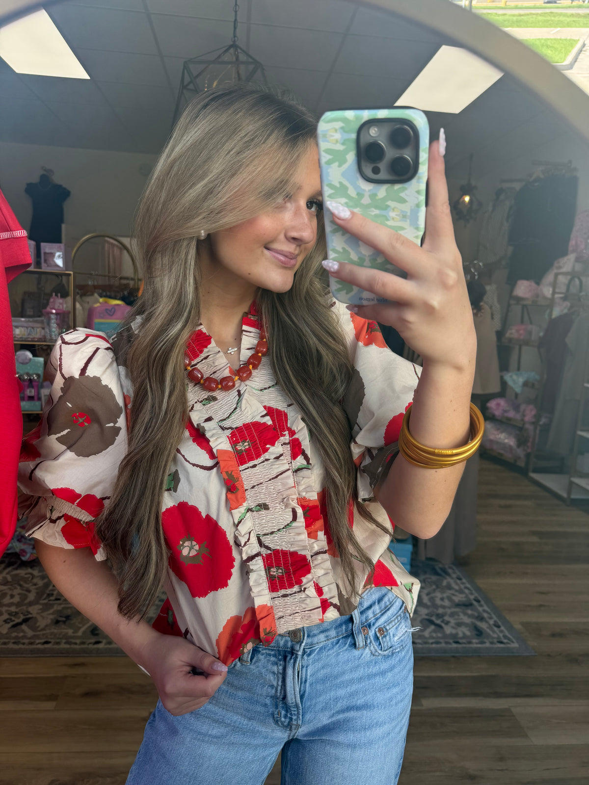 Ruby Fall Floral Top