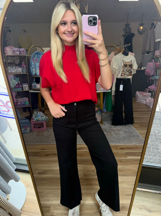 The Black High-rise Staple Jean