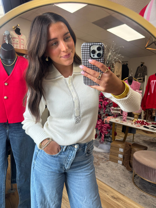 The Ivory Ribbed Top