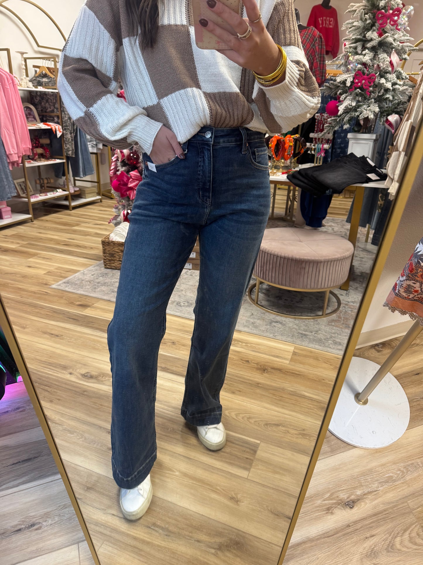 The Sculpt + Stretch Dark Denim