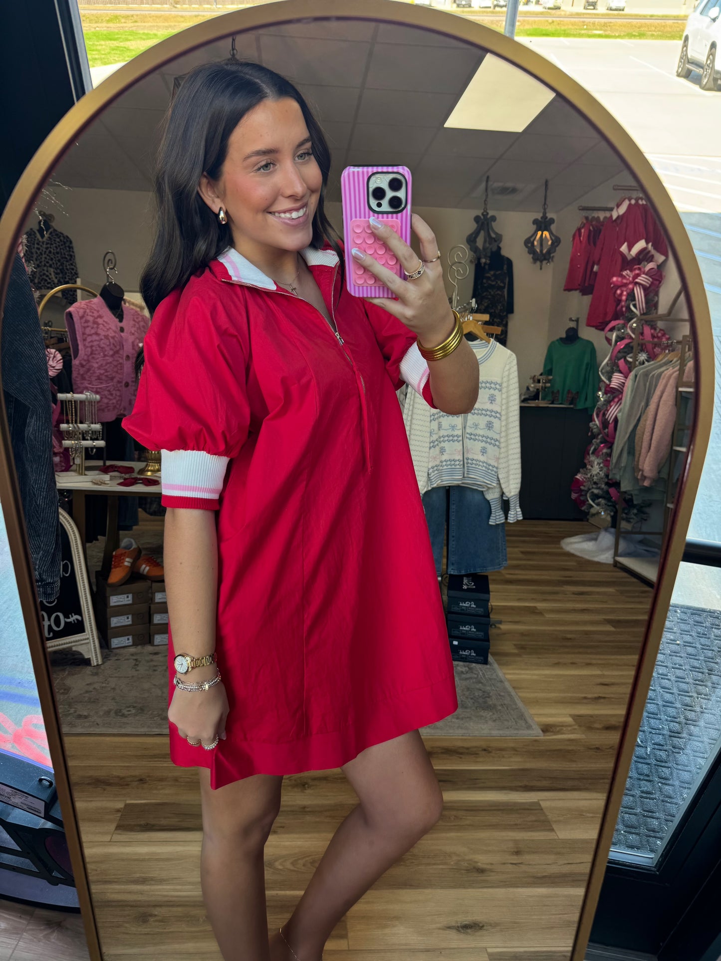 Be Mine Half Zip Dress