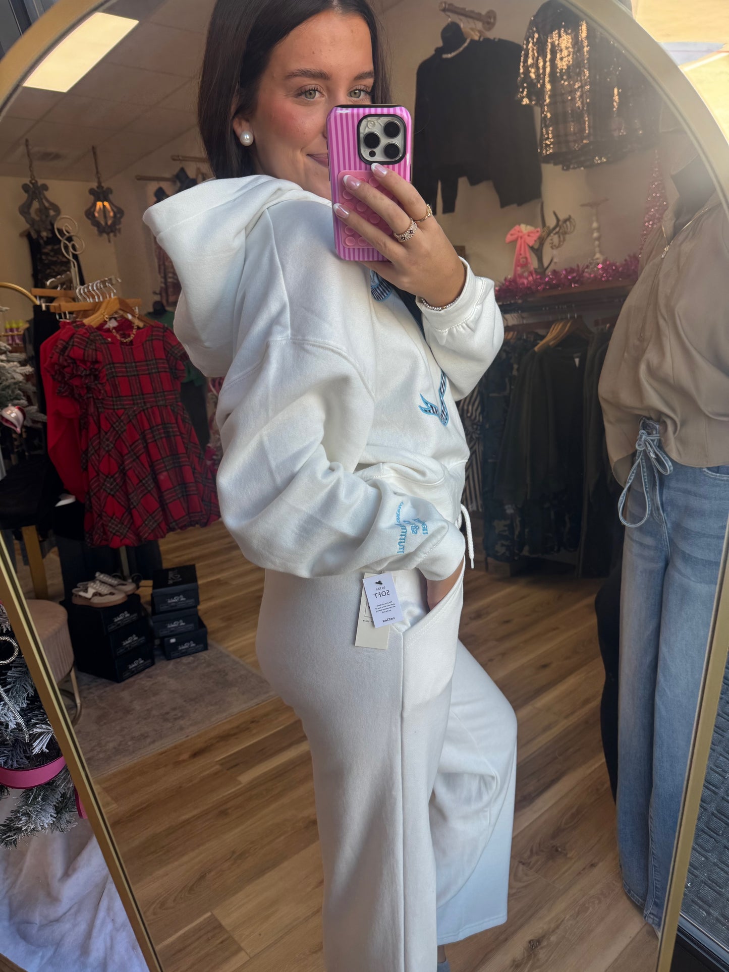 Bow Detail Hoodie Set