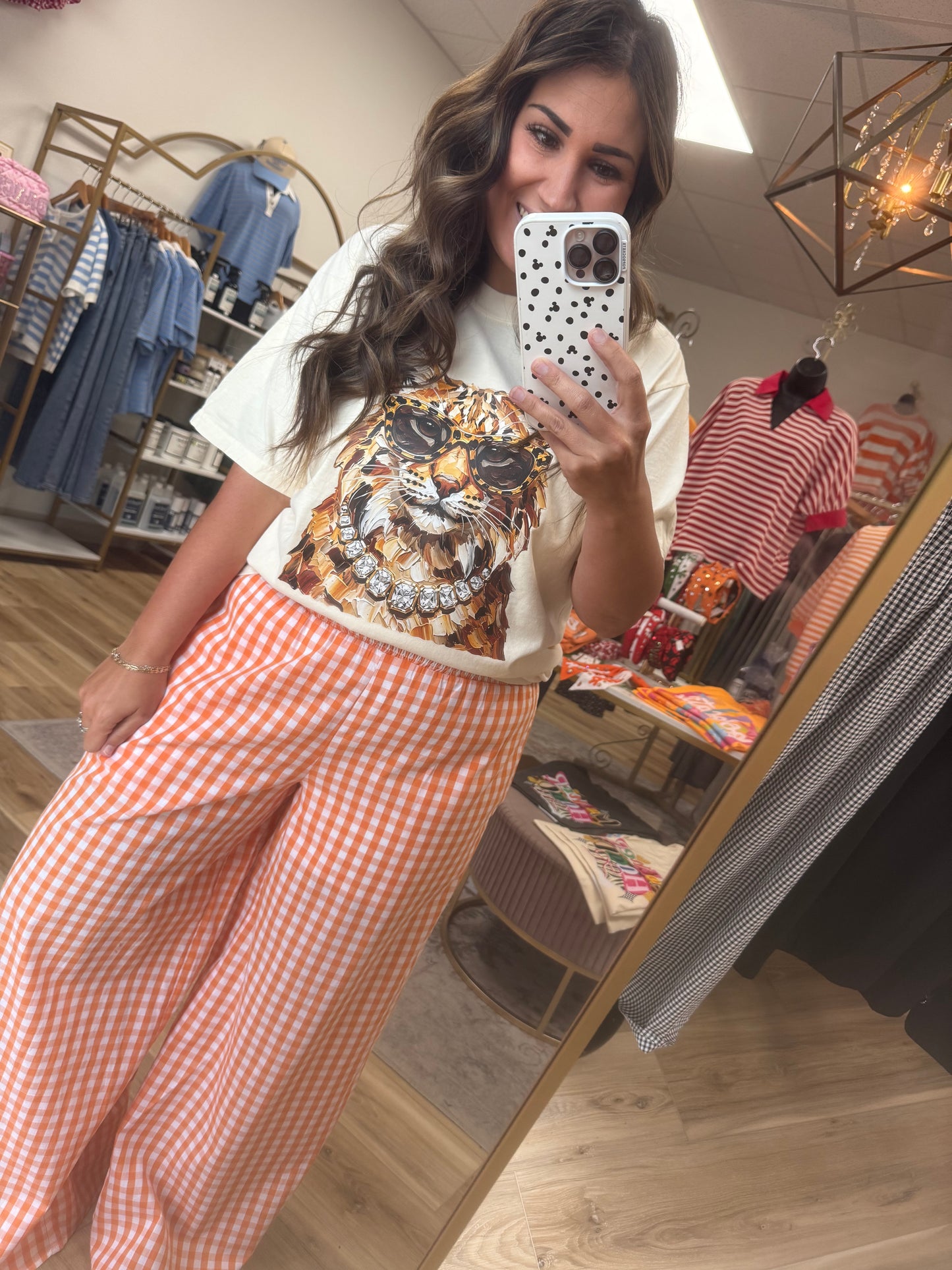 Orange Plaid Pants