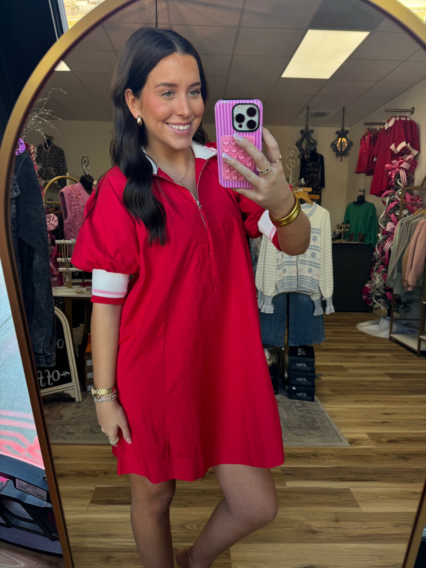 Be Mine Half Zip Dress