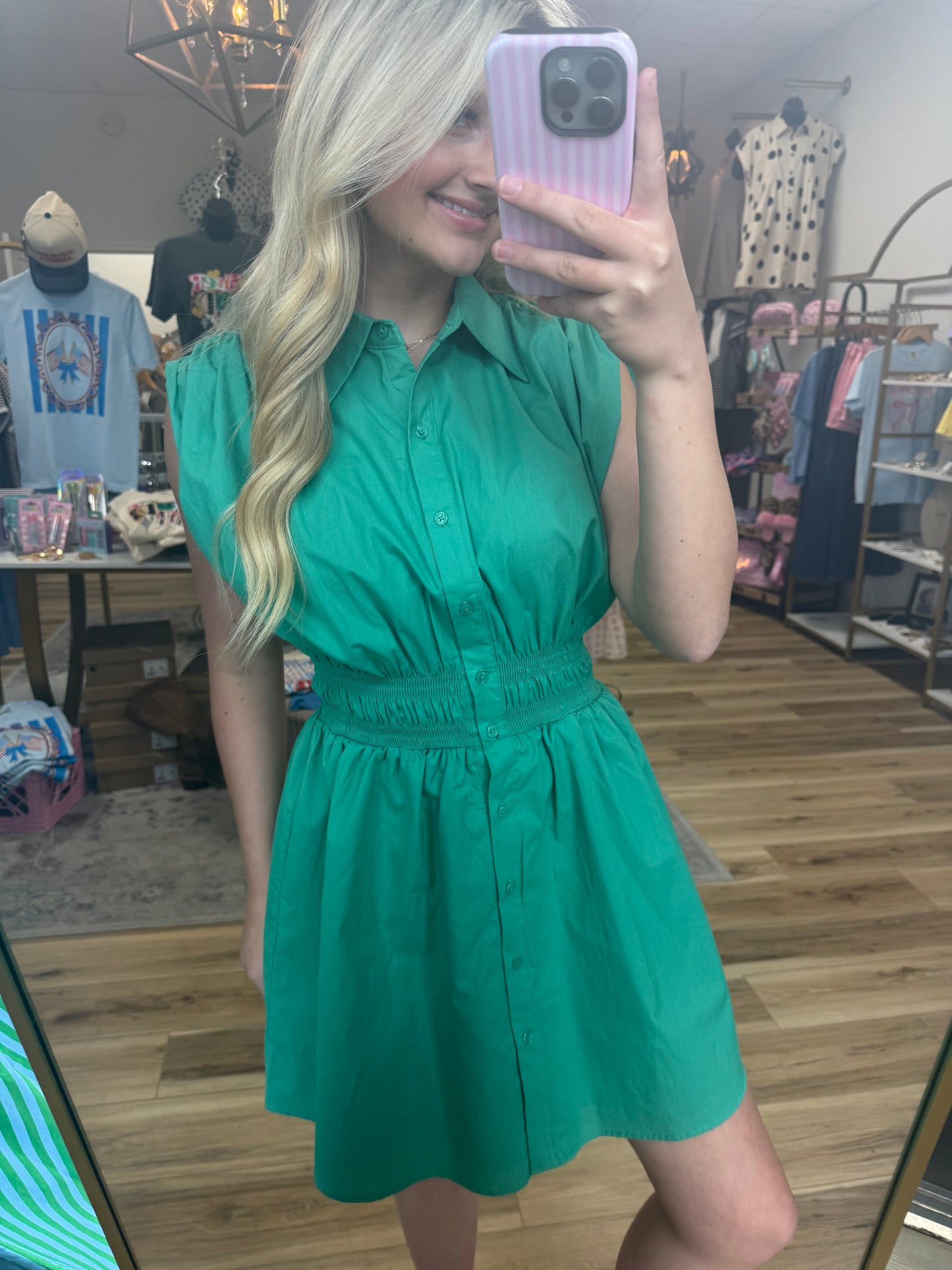 The Classic Green midi dress