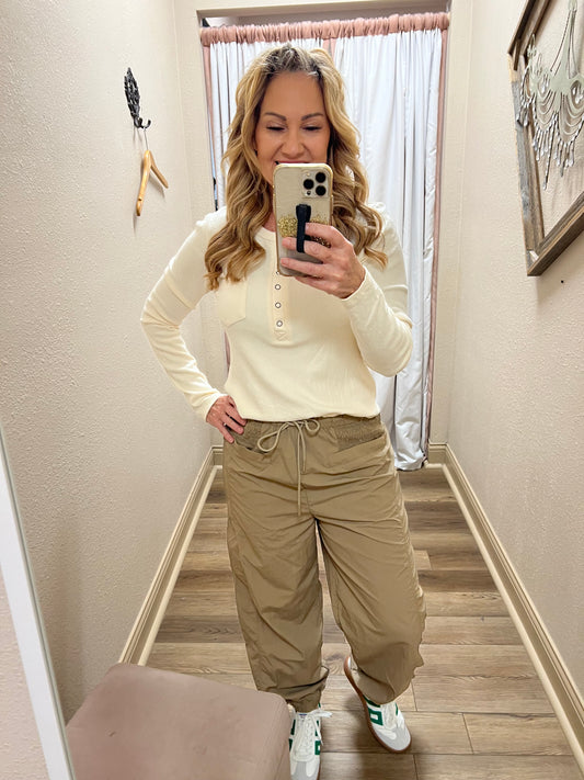 Khaki Active Joggers