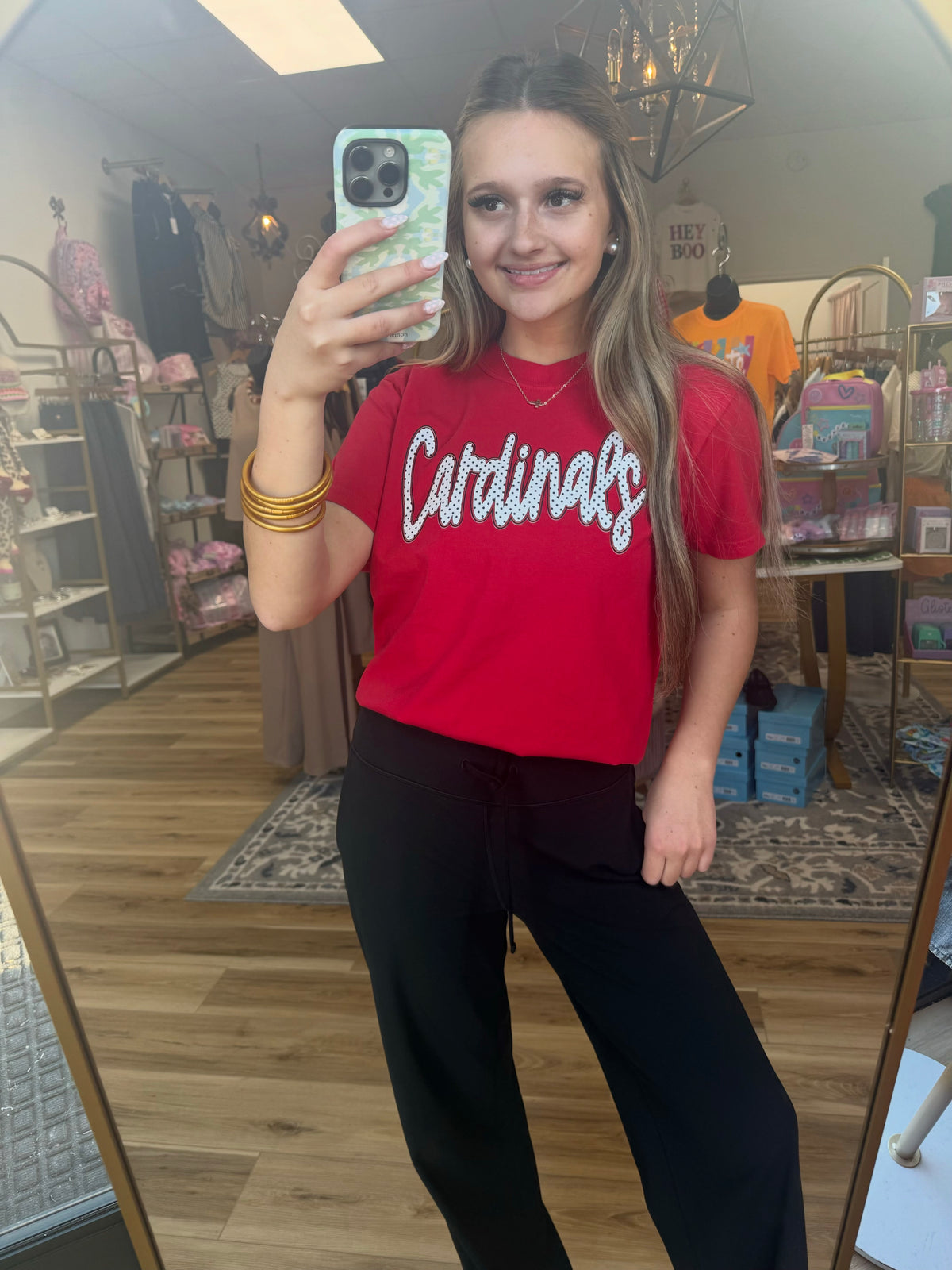 Cardinals Red/Polka Dot Game Day Tee
