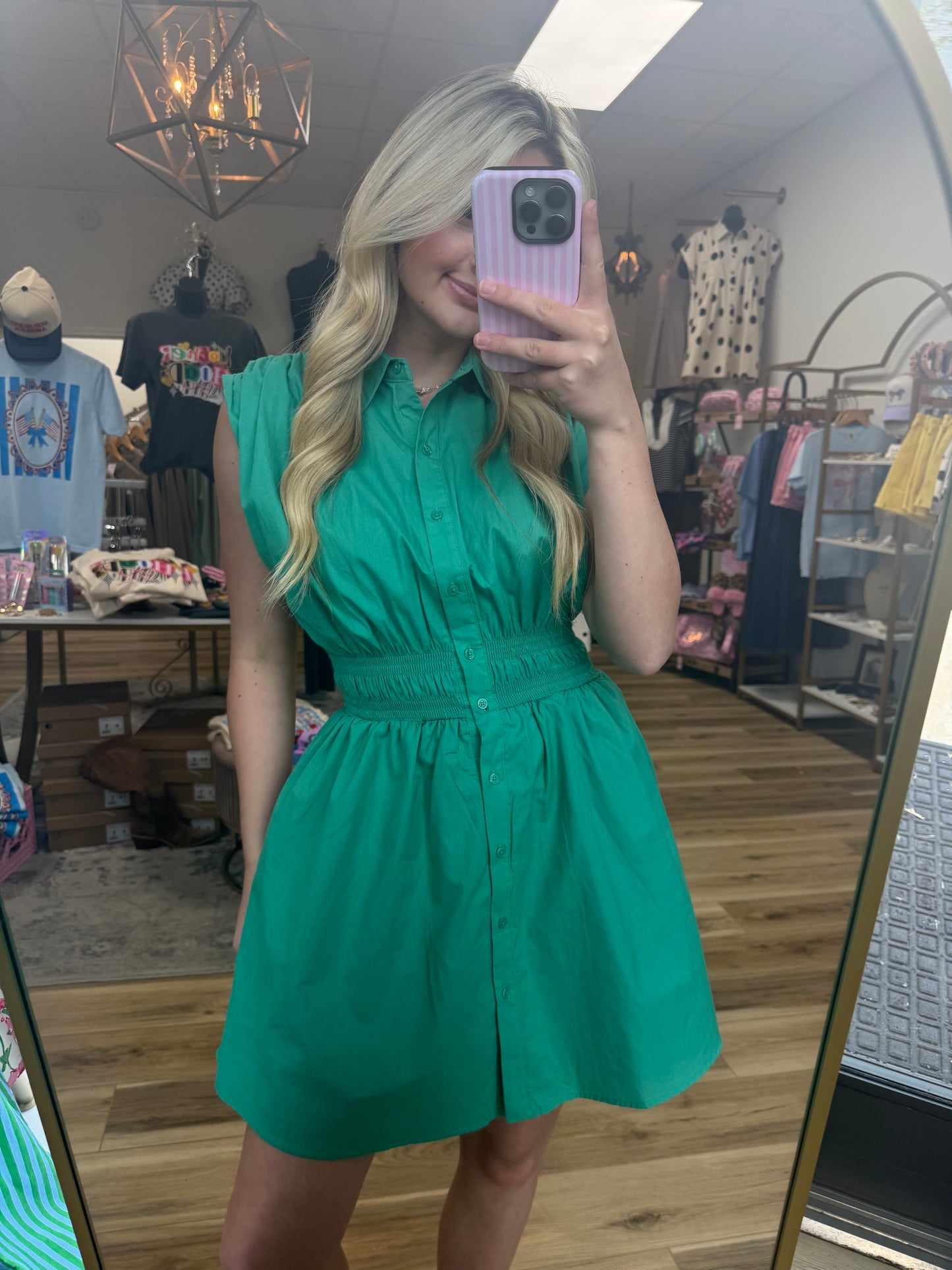 The Classic Green midi dress